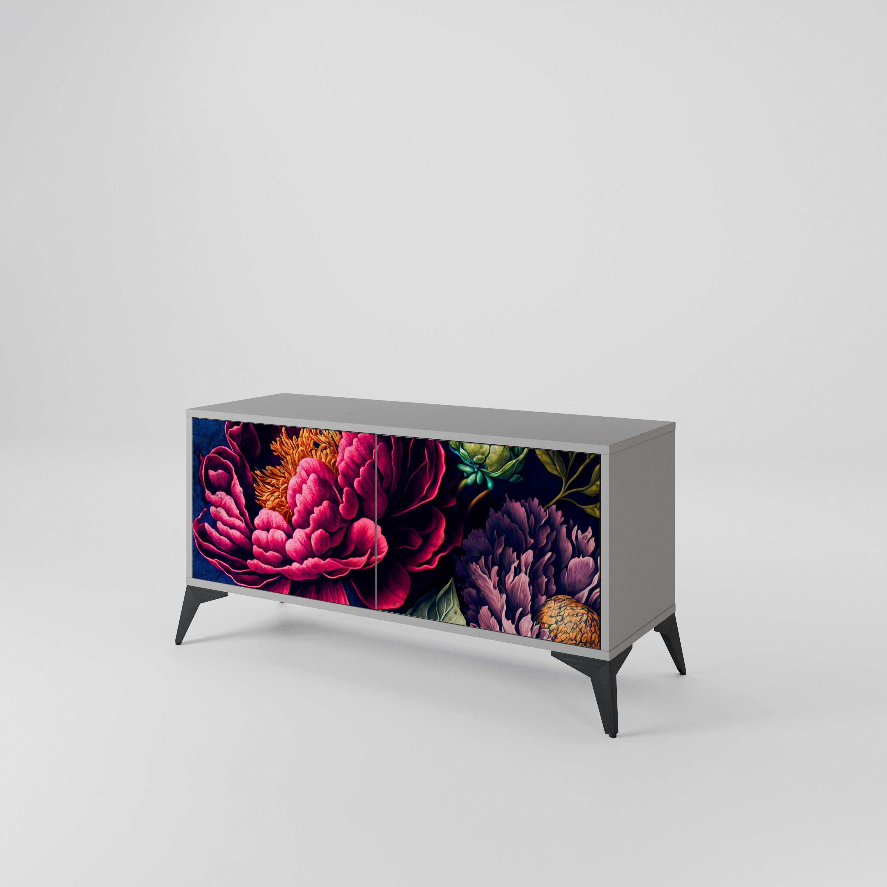 BLOOMING ELEGANCE Kompaktowa szafka RTV 2-drzwiowa