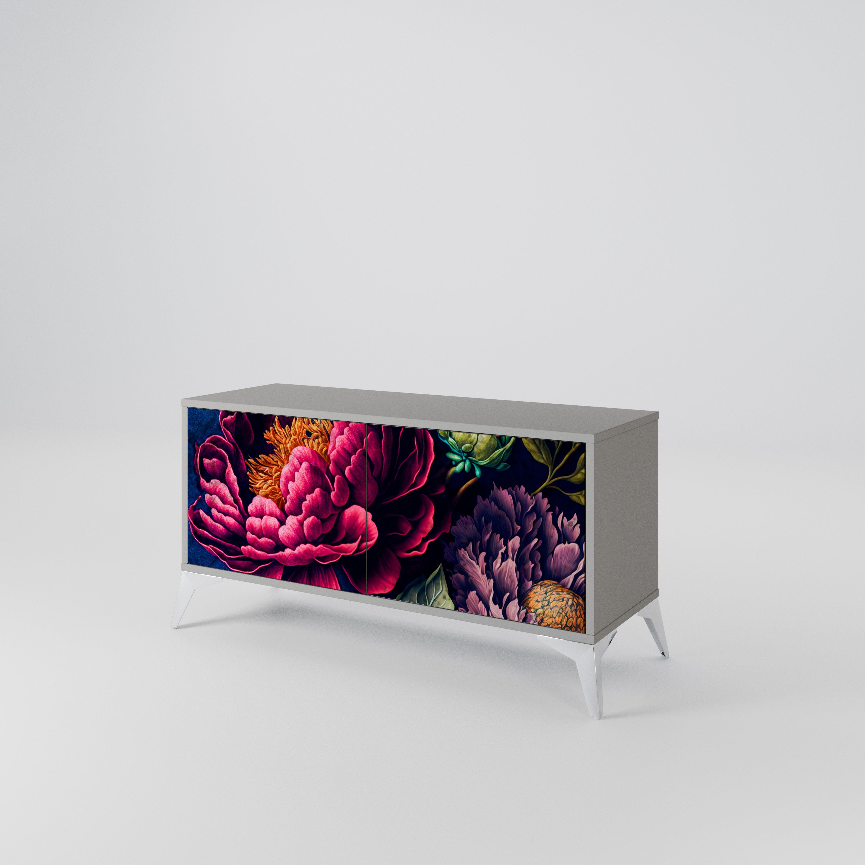 BLOOMING ELEGANCE Kompaktowa szafka RTV 2-drzwiowa