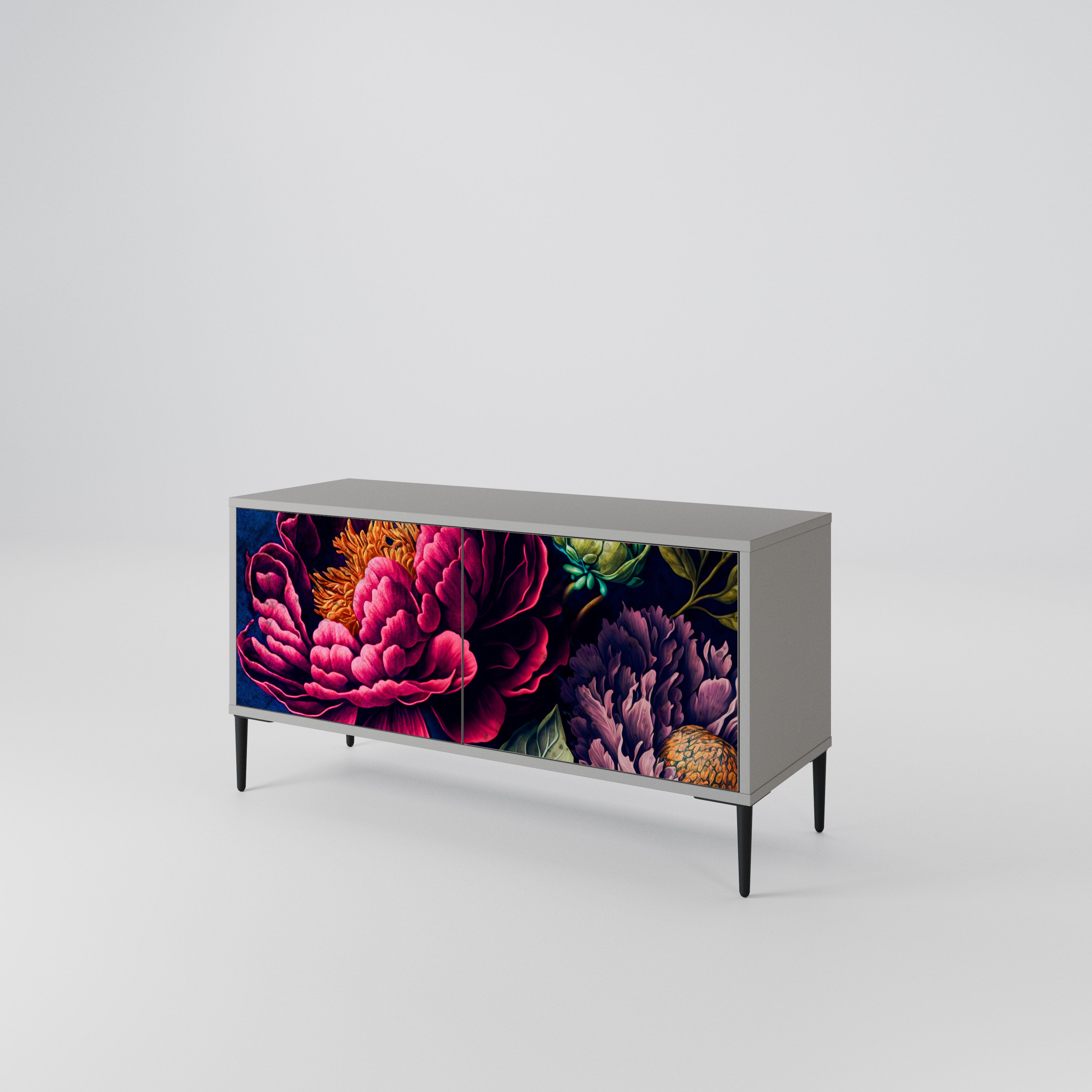BLOOMING ELEGANCE Kompaktowa szafka RTV 2-drzwiowa