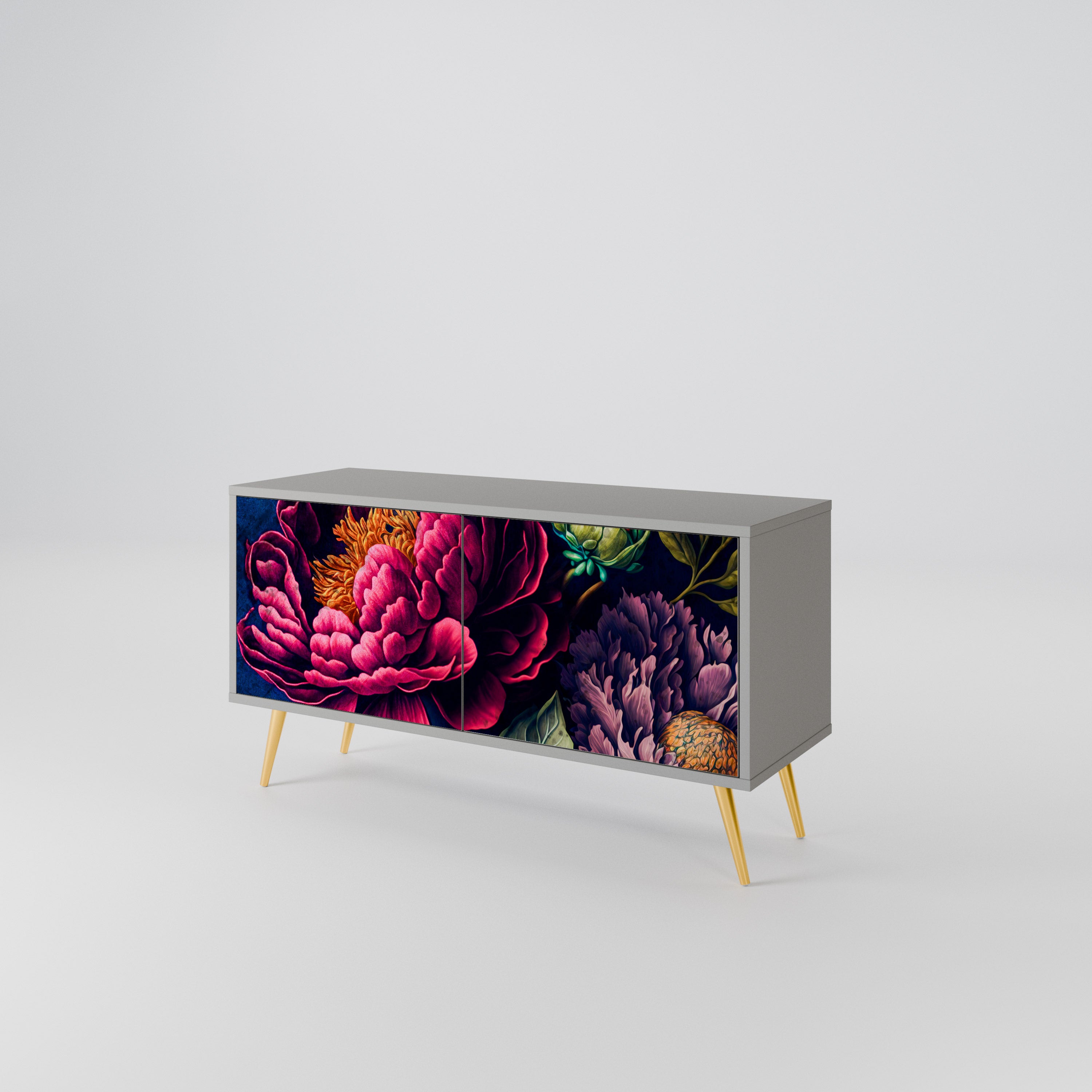BLOOMING ELEGANCE Kompaktowa szafka RTV 2-drzwiowa