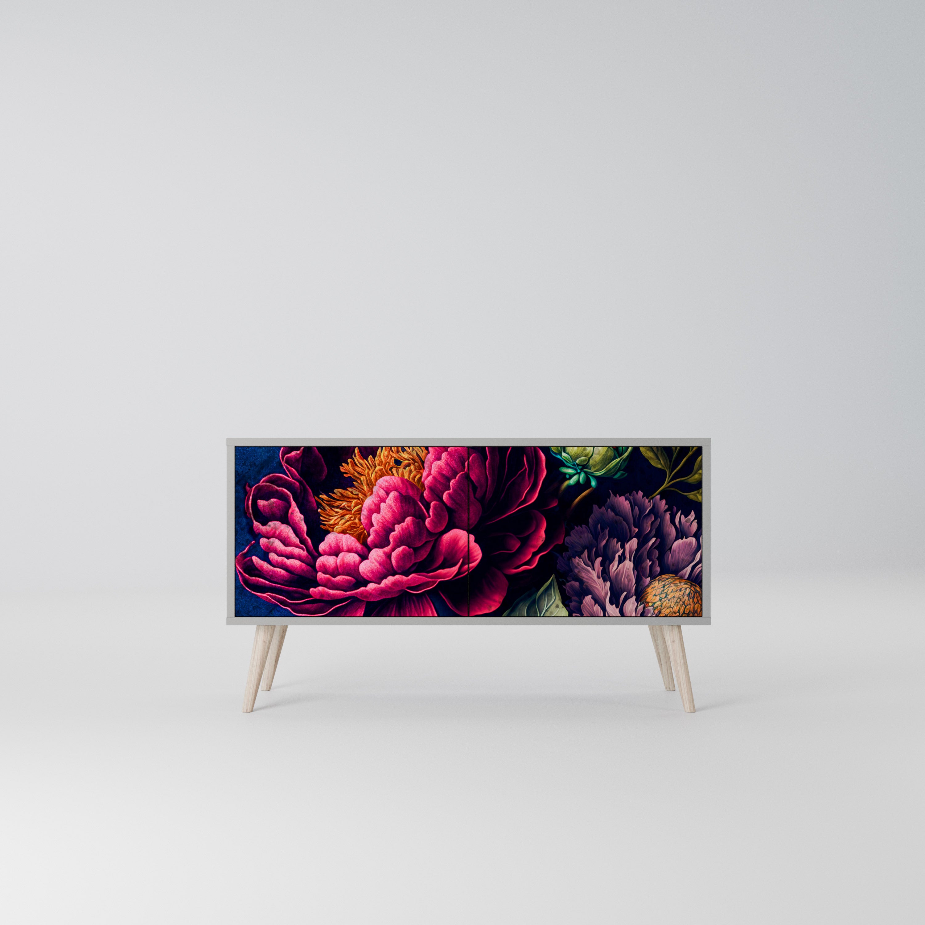 BLOOMING ELEGANCE Kompaktowa szafka RTV 2-drzwiowa