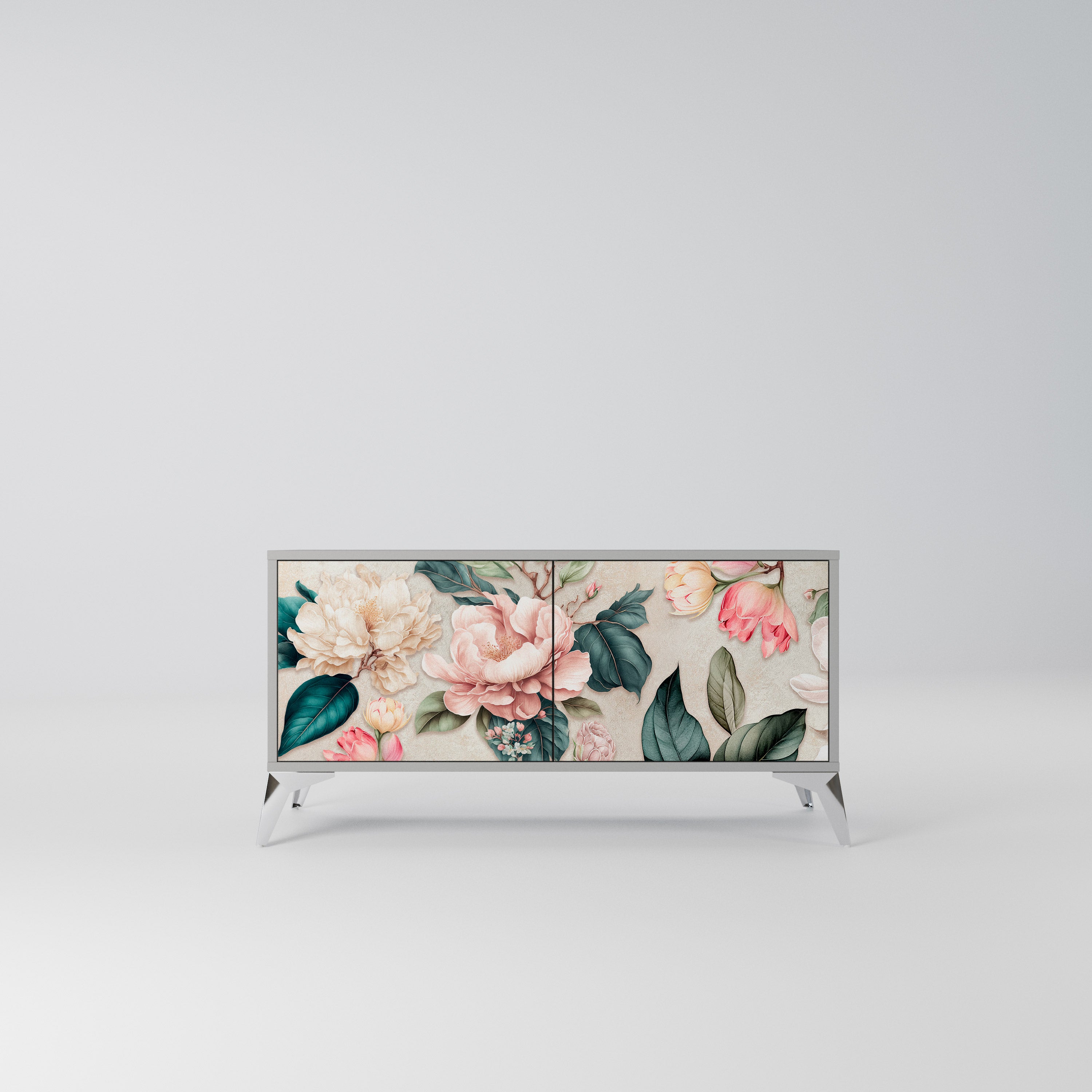 FLORAL GRACE Kompaktowa szafka RTV 2-drzwiowa