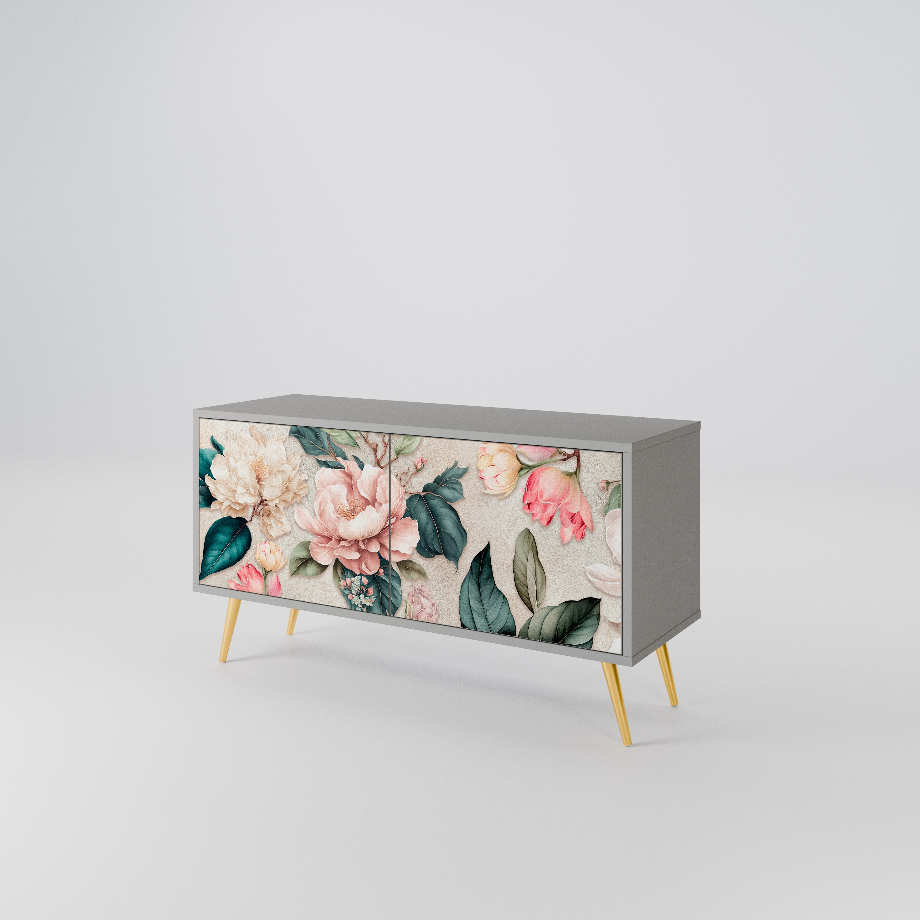 FLORAL GRACE Kompaktowa szafka RTV 2-drzwiowa