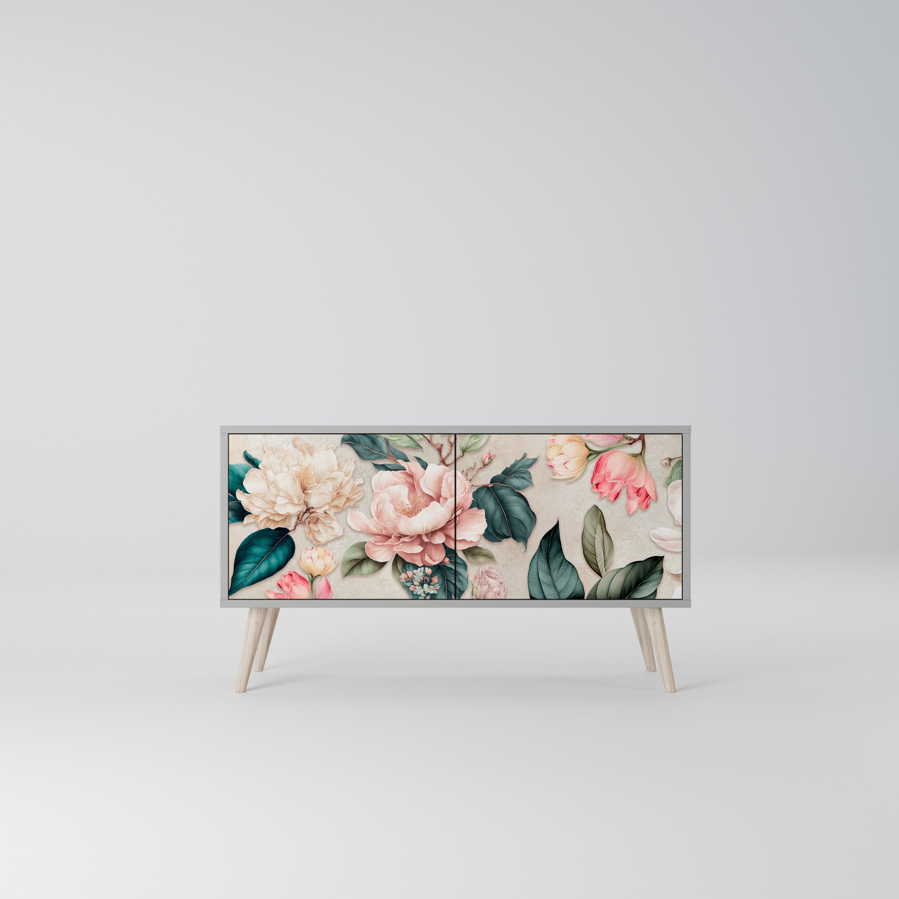 FLORAL GRACE Kompaktowa szafka RTV 2-drzwiowa