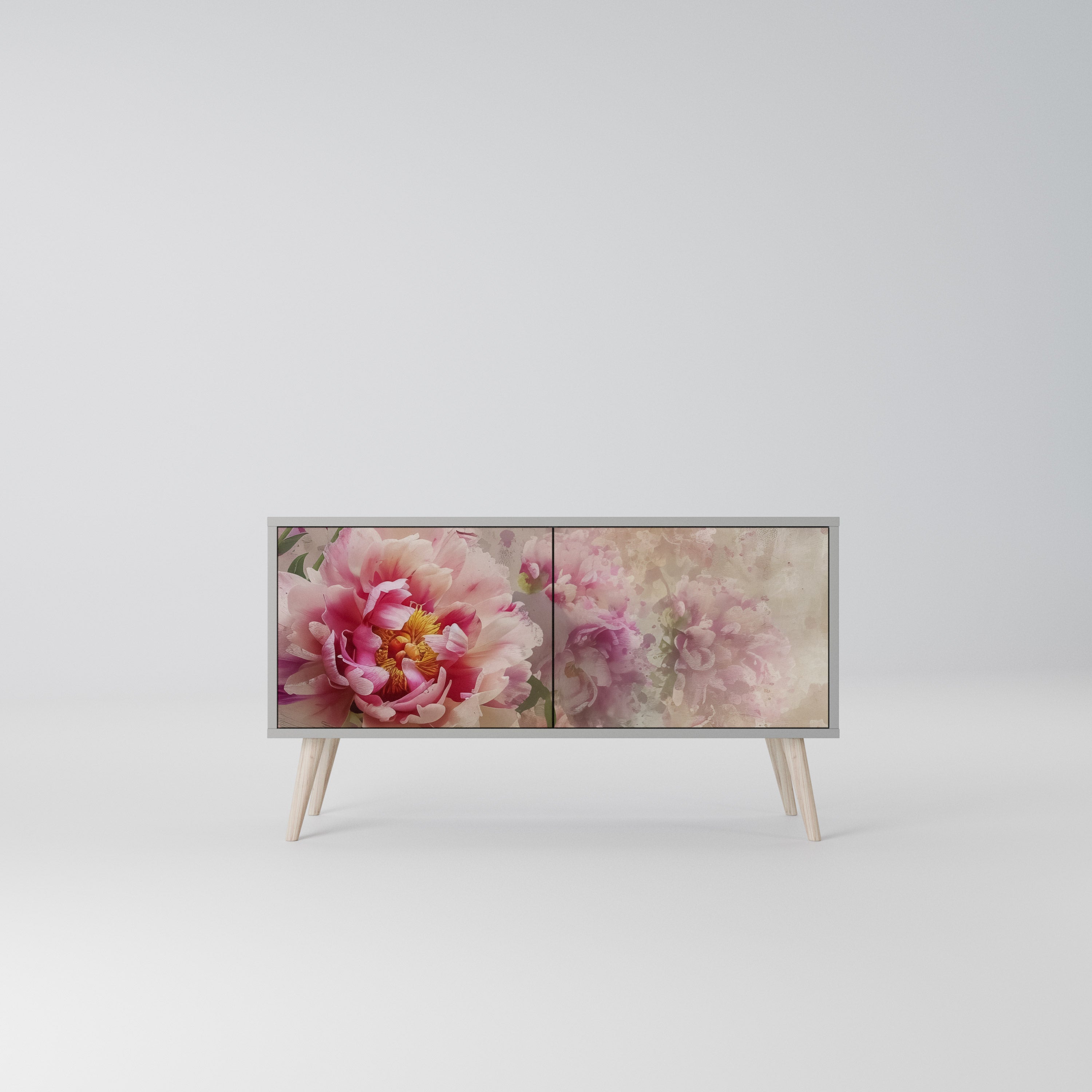 PEONY WHISPER Kompaktowa szafka RTV 2-drzwiowa