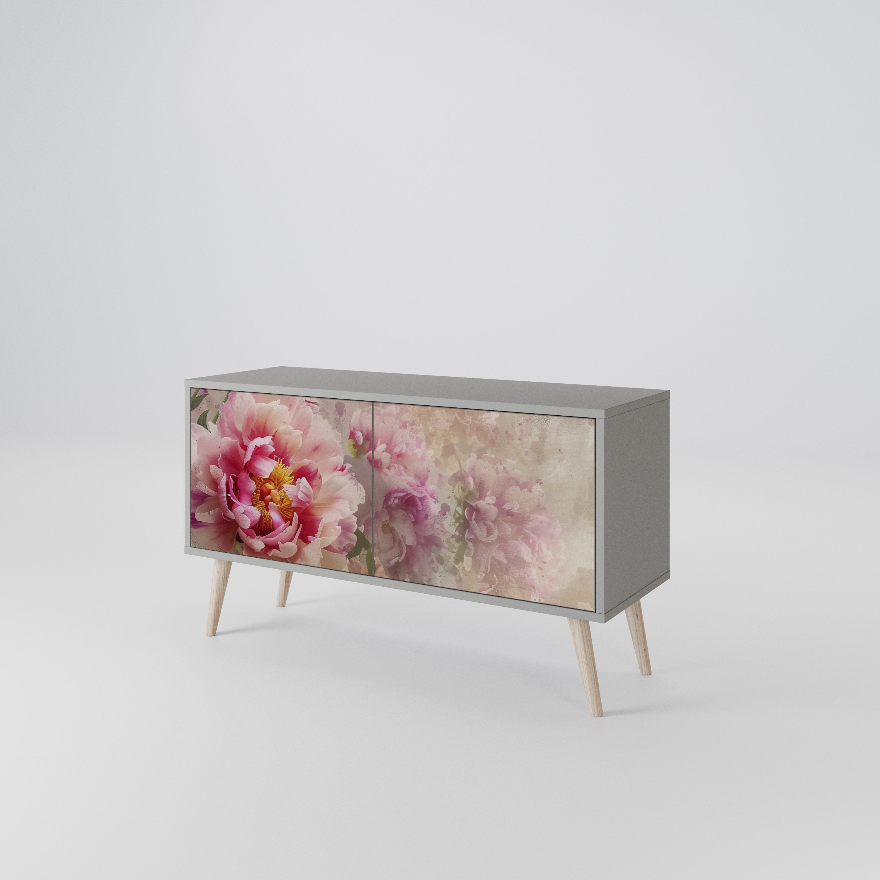 PEONY WHISPER Kompaktowa szafka RTV 2-drzwiowa