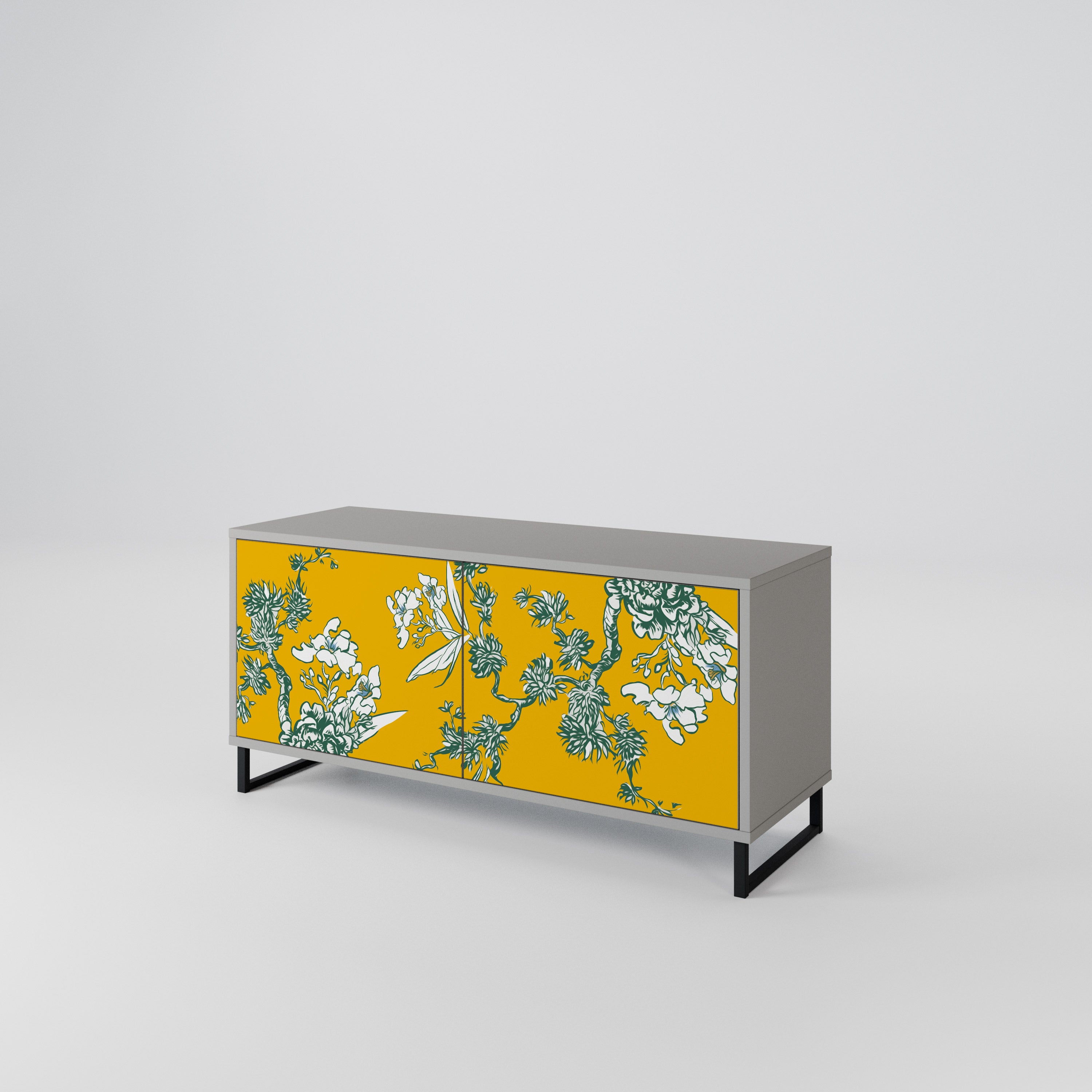 YELLOW CHINOISERIE Kompaktowa szafka RTV 2-drzwiowa