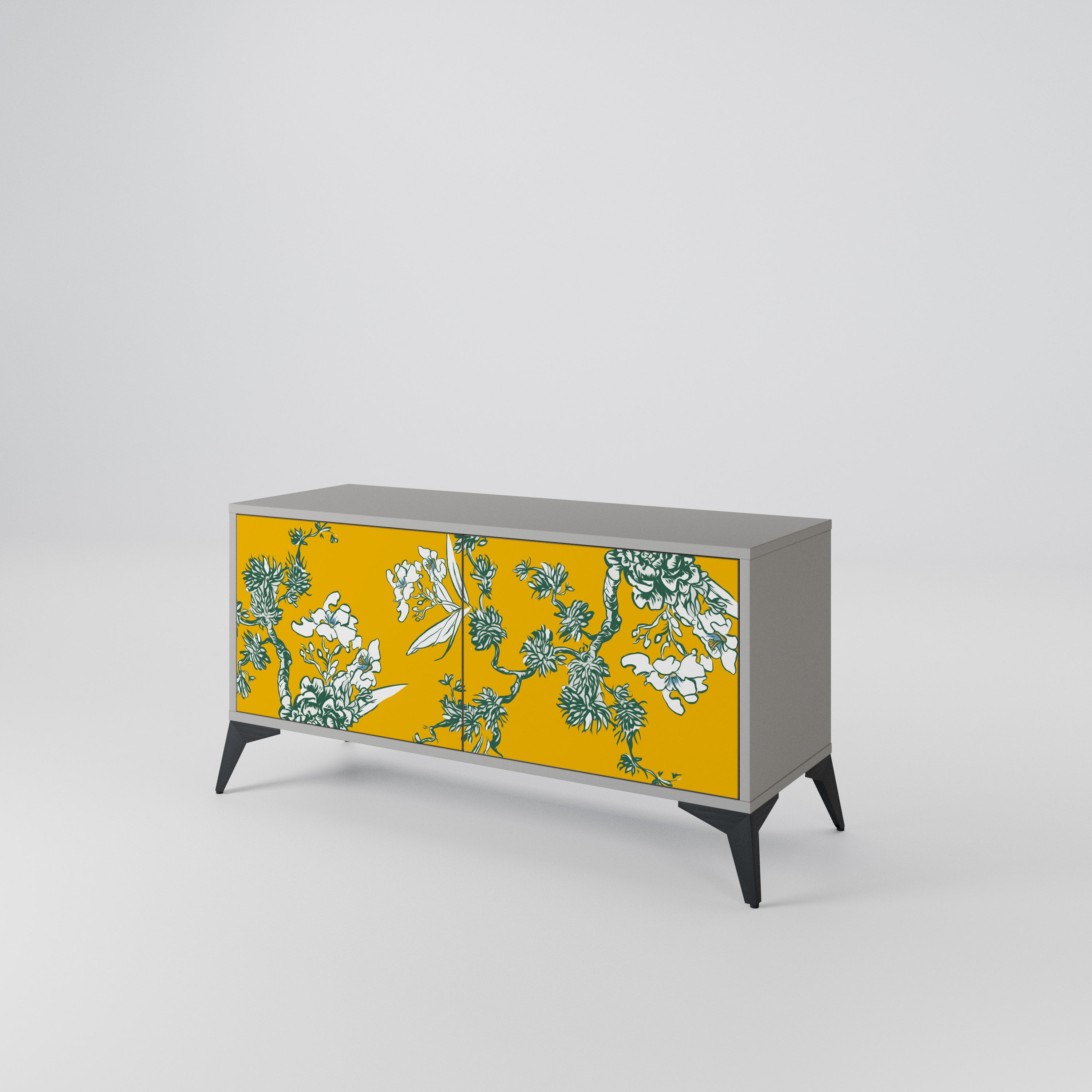 YELLOW CHINOISERIE Kompaktowa szafka RTV 2-drzwiowa