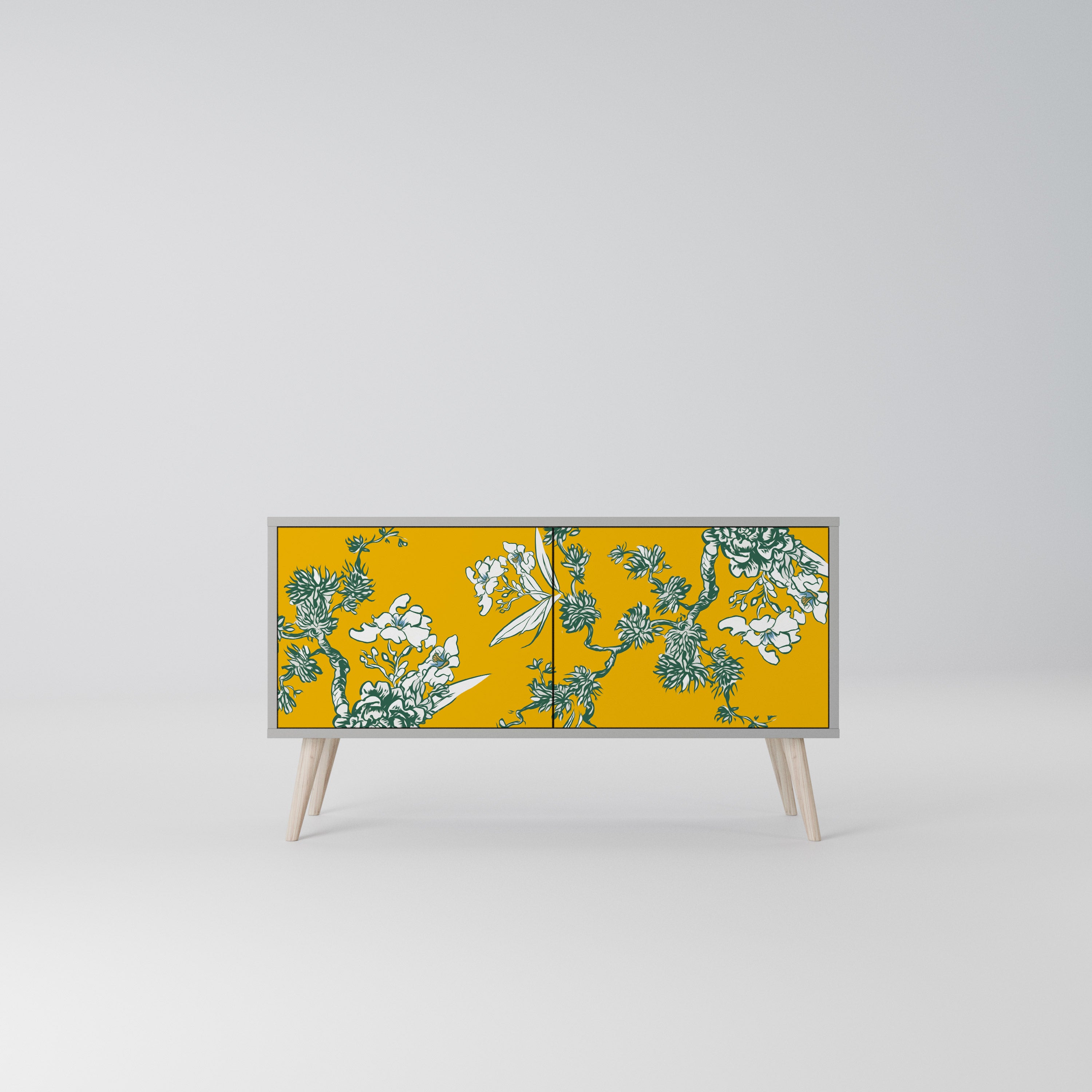 YELLOW CHINOISERIE Kompaktowa szafka RTV 2-drzwiowa