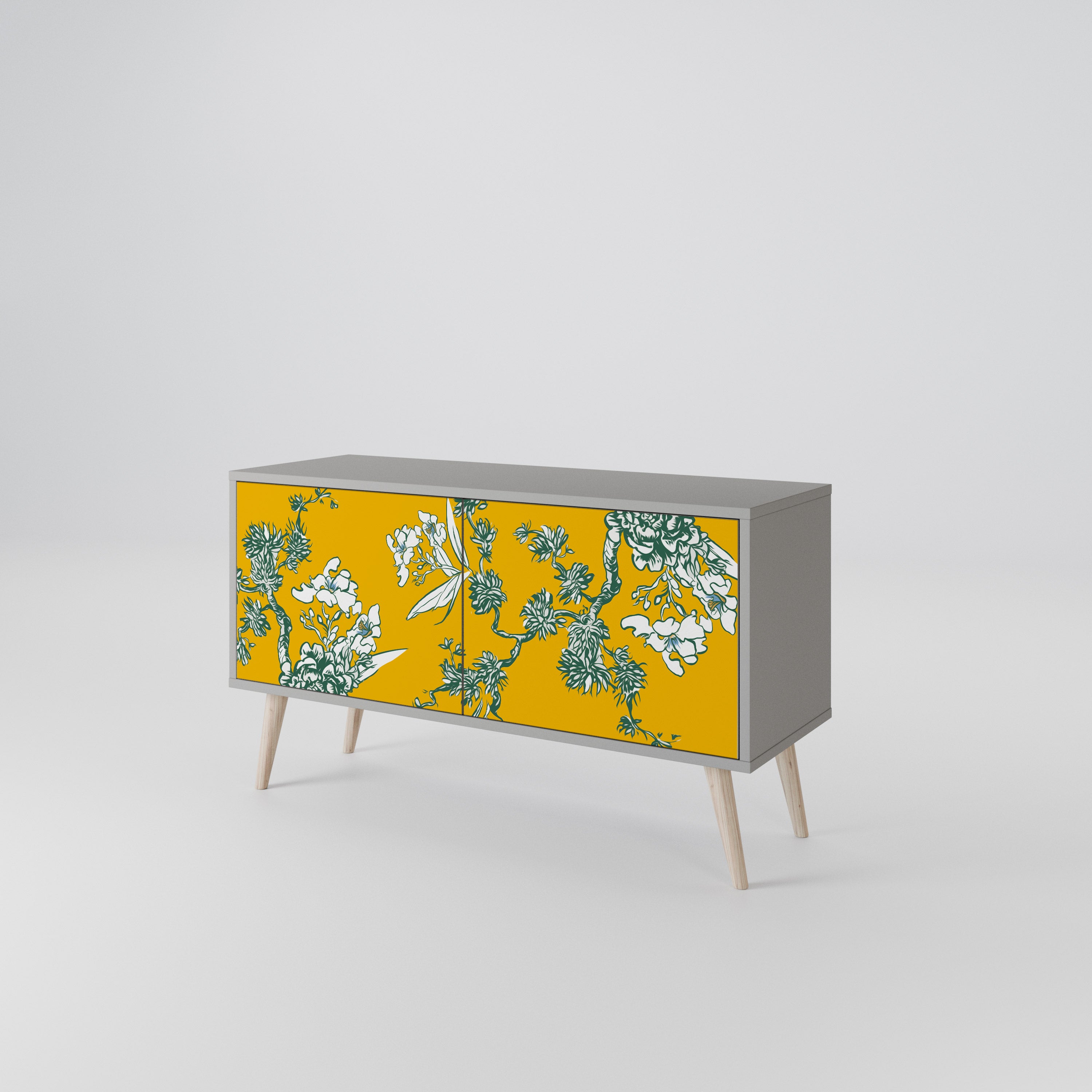 YELLOW CHINOISERIE Kompaktowa szafka RTV 2-drzwiowa
