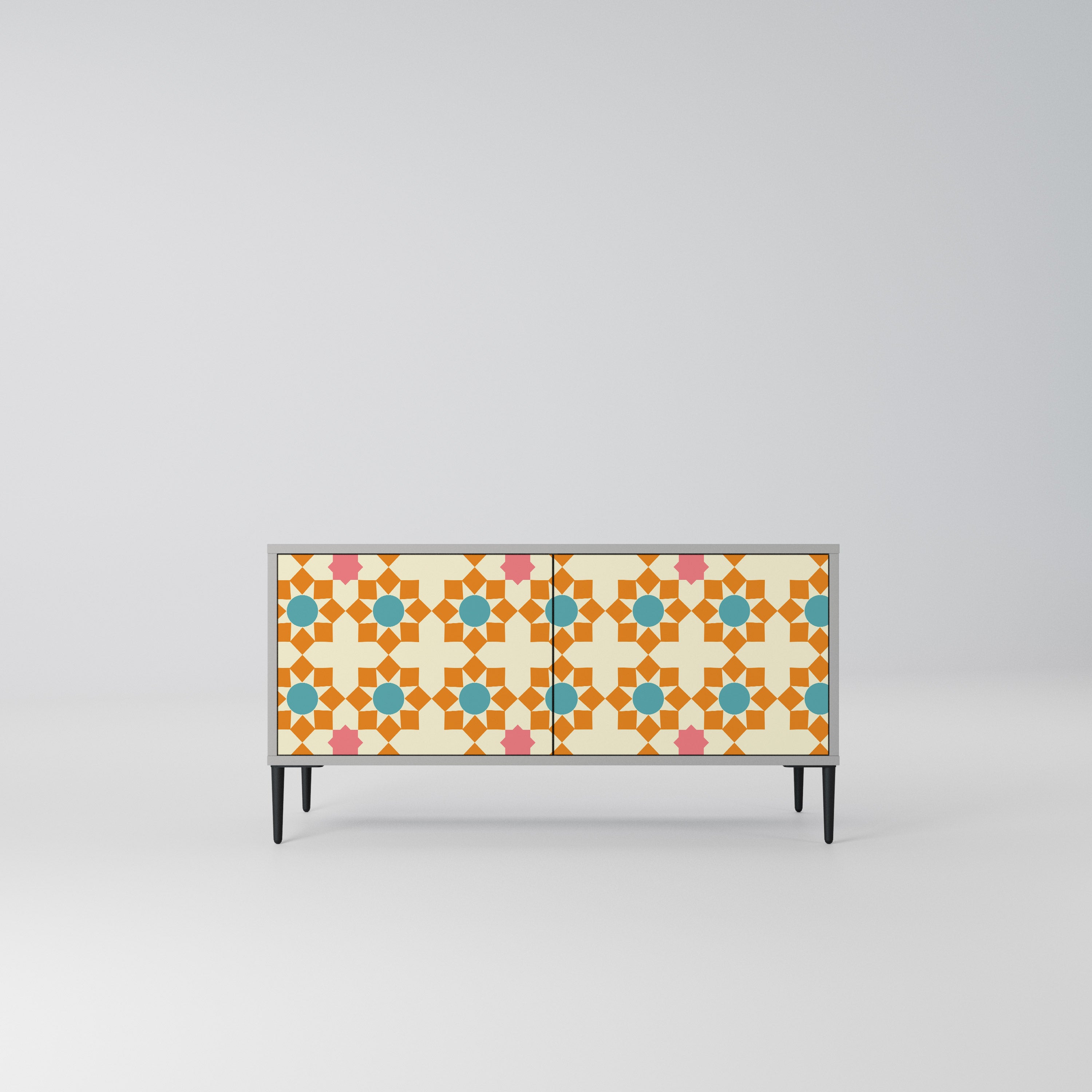 FLORAL DECOR Kompaktowa szafka RTV 2-drzwiowa