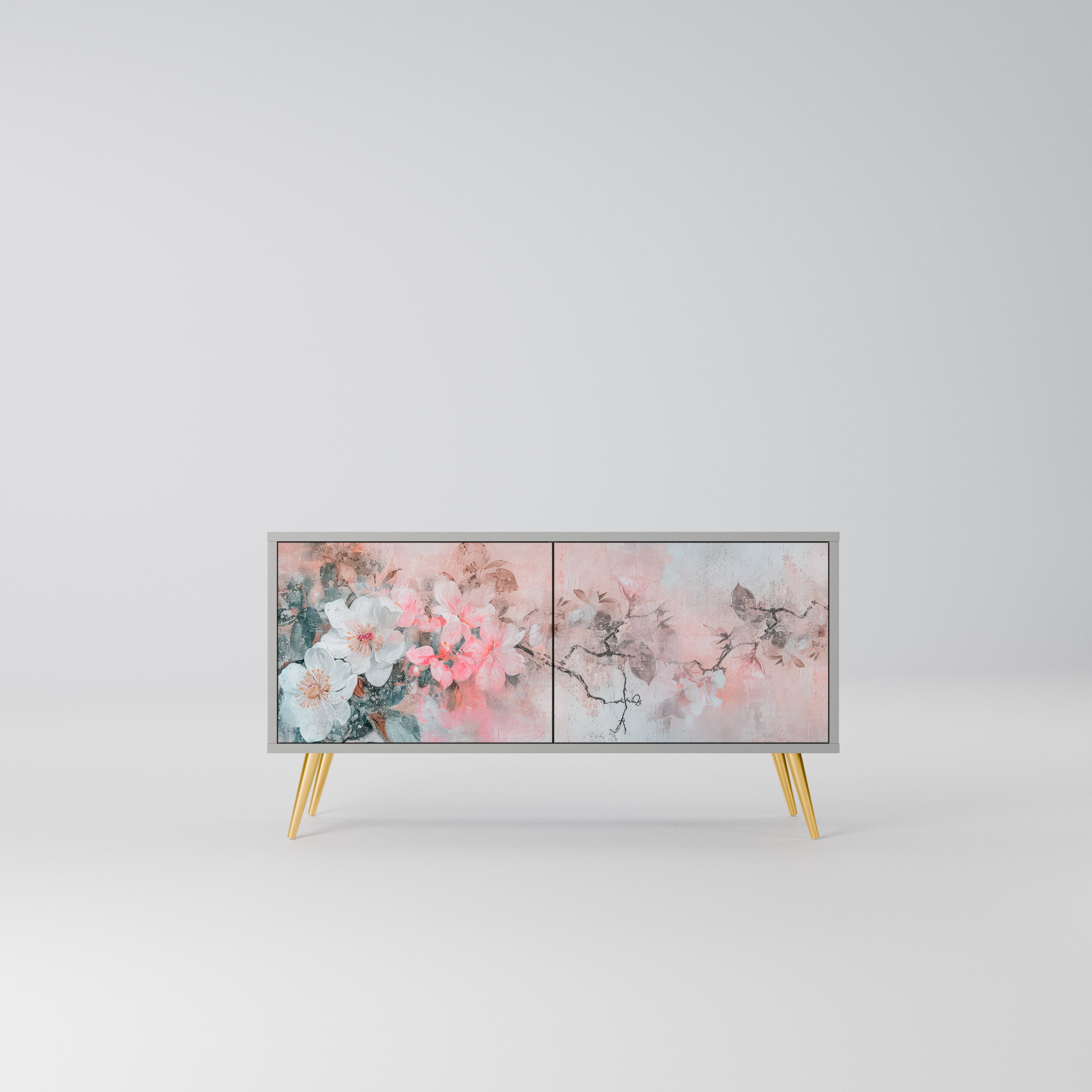CHERRY BLOSSOM Kompaktowa szafka RTV 2-drzwiowa
