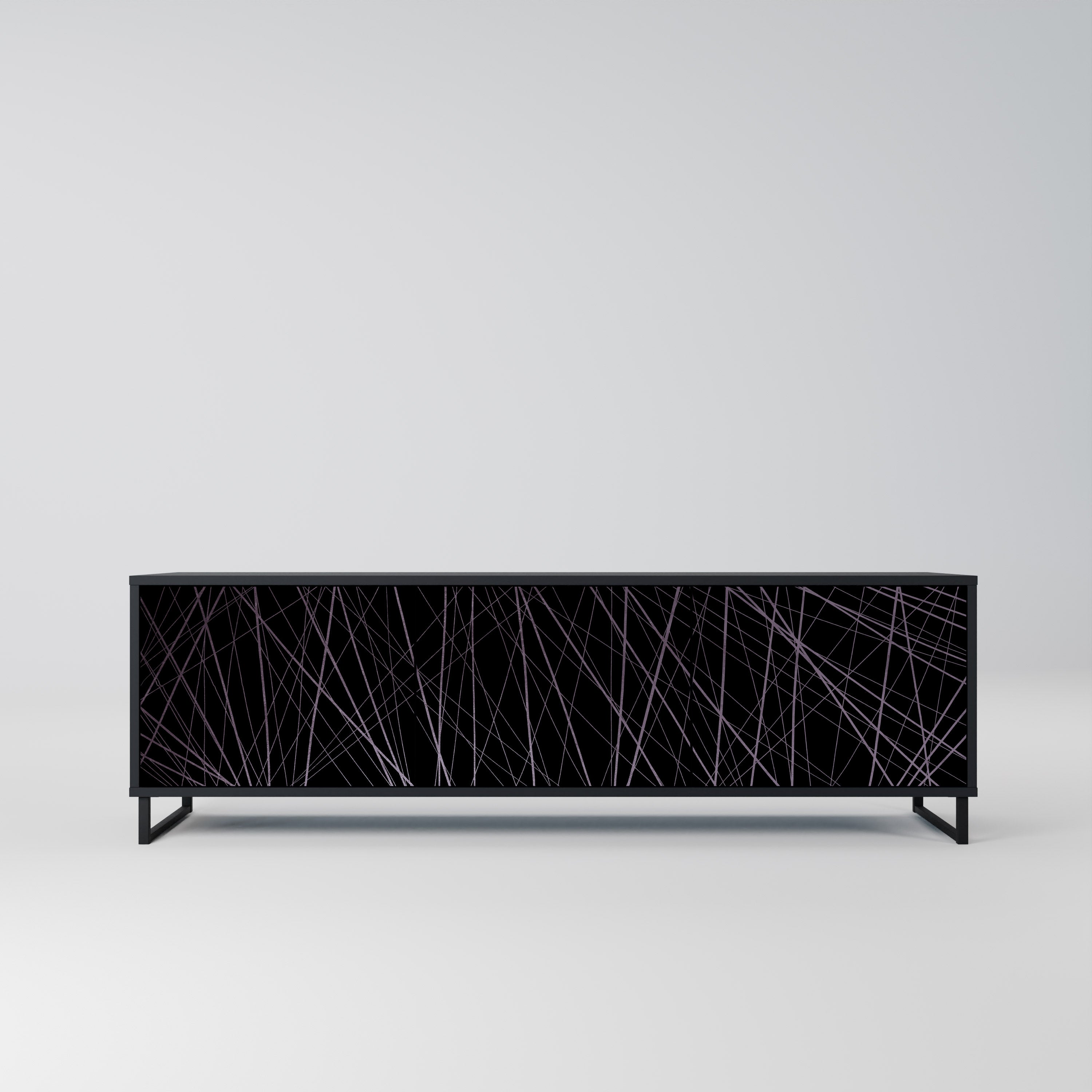 SHIMMER SPIDERGRAM Szafka RTV 3-drzwiowa korpus Czarny