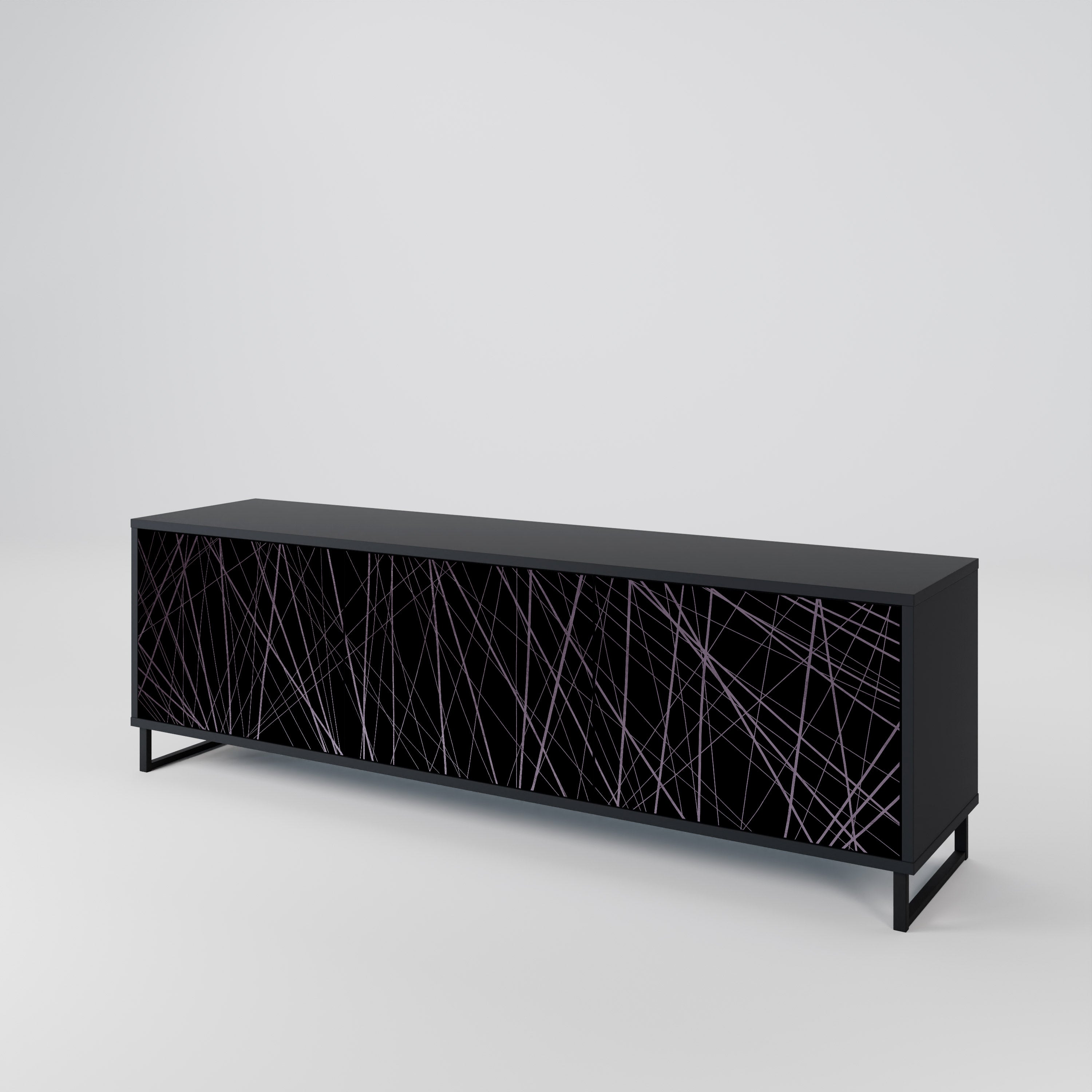 SHIMMER SPIDERGRAM Szafka RTV 3-drzwiowa korpus Czarny