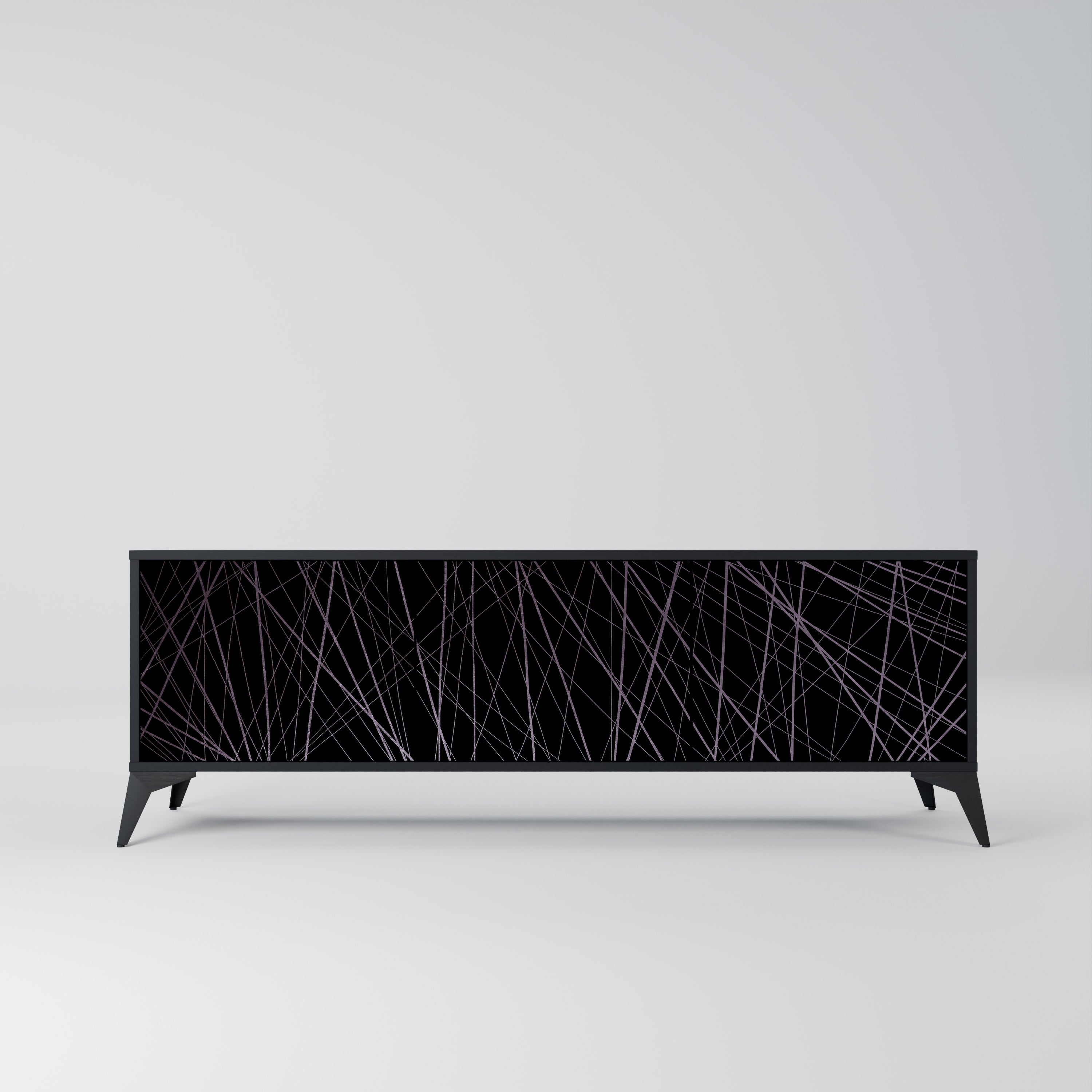 SHIMMER SPIDERGRAM Szafka RTV 3-drzwiowa korpus Czarny