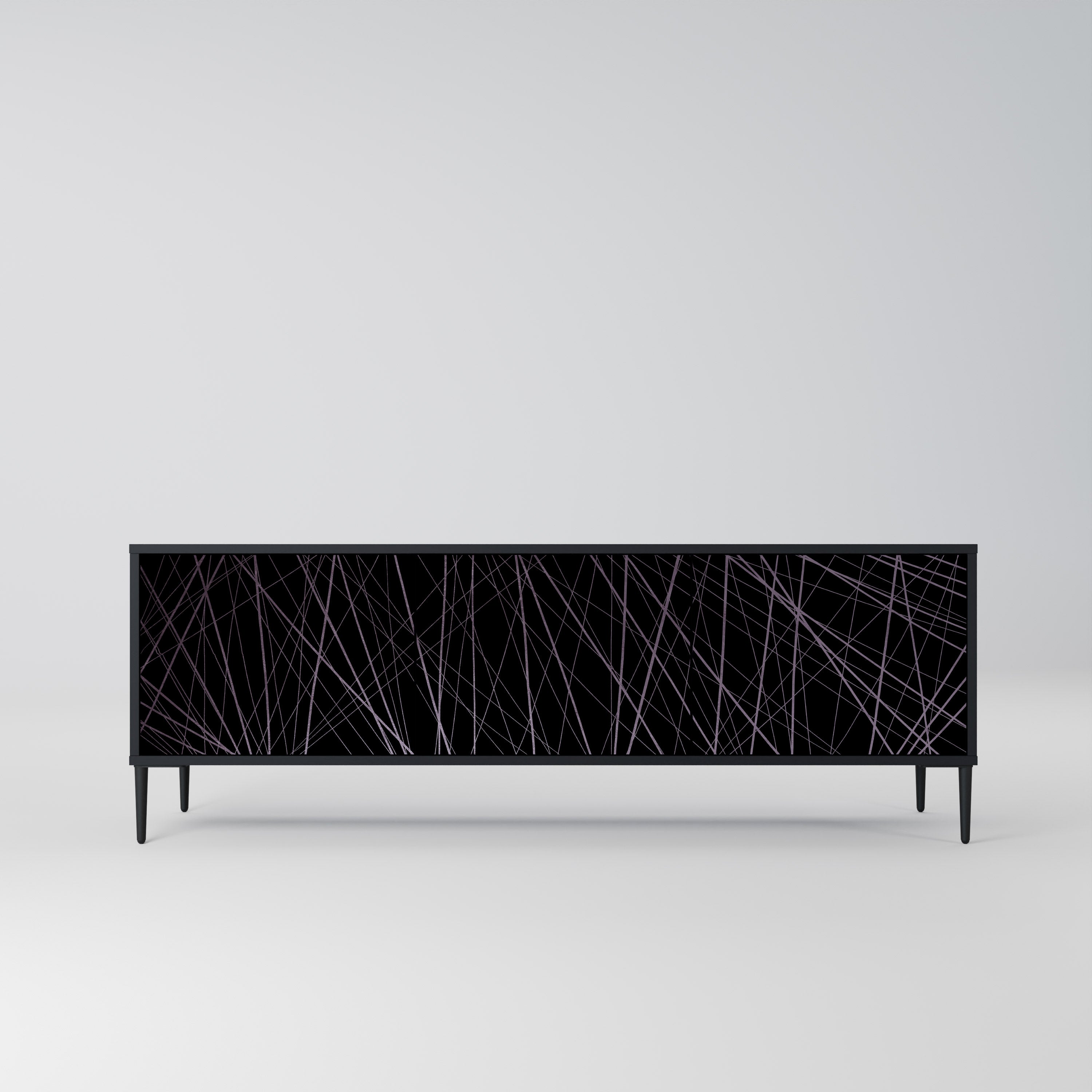 SHIMMER SPIDERGRAM Szafka RTV 3-drzwiowa korpus Czarny
