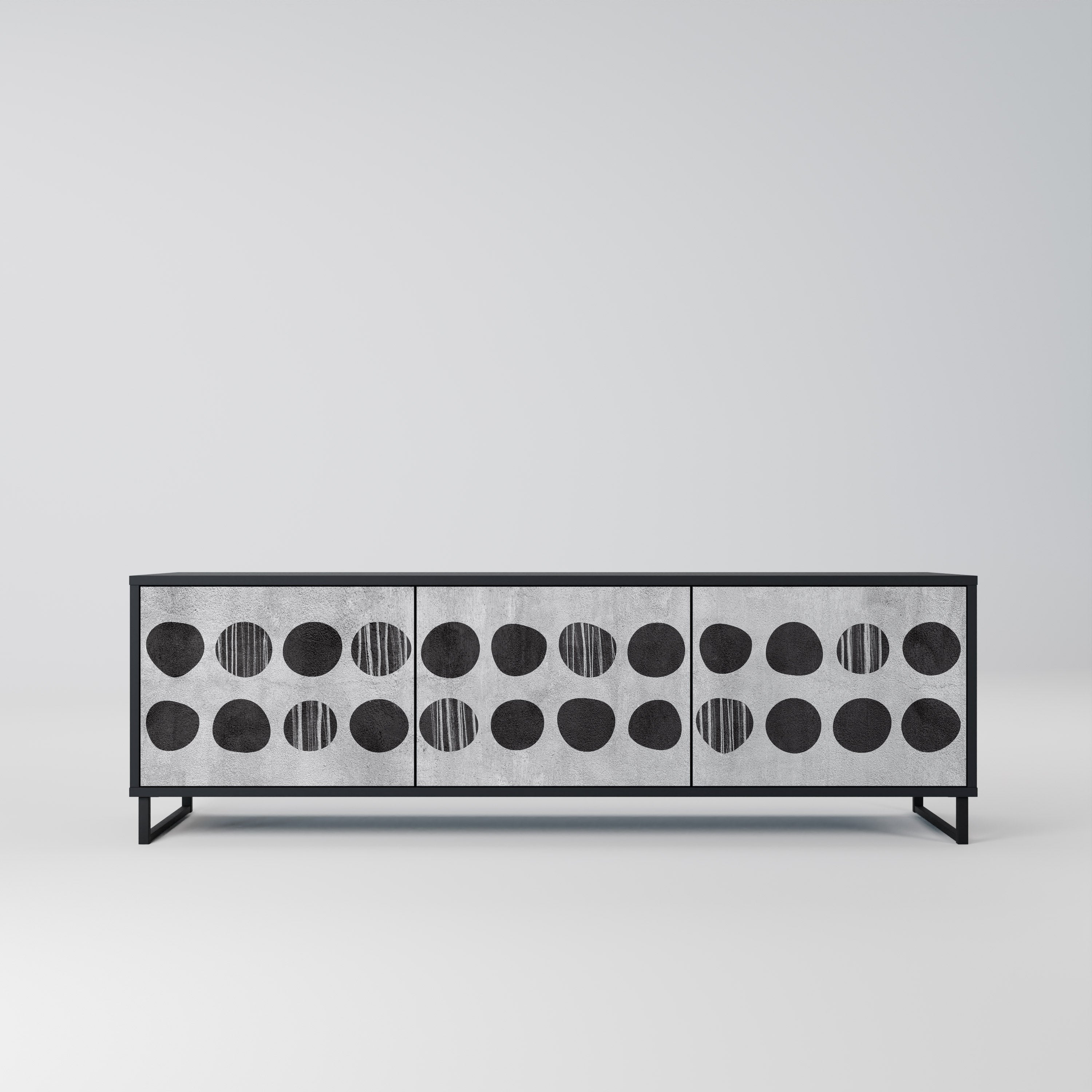 GHOSTLY GRADIENTS Szafka RTV 3-drzwiowa korpus Czarny