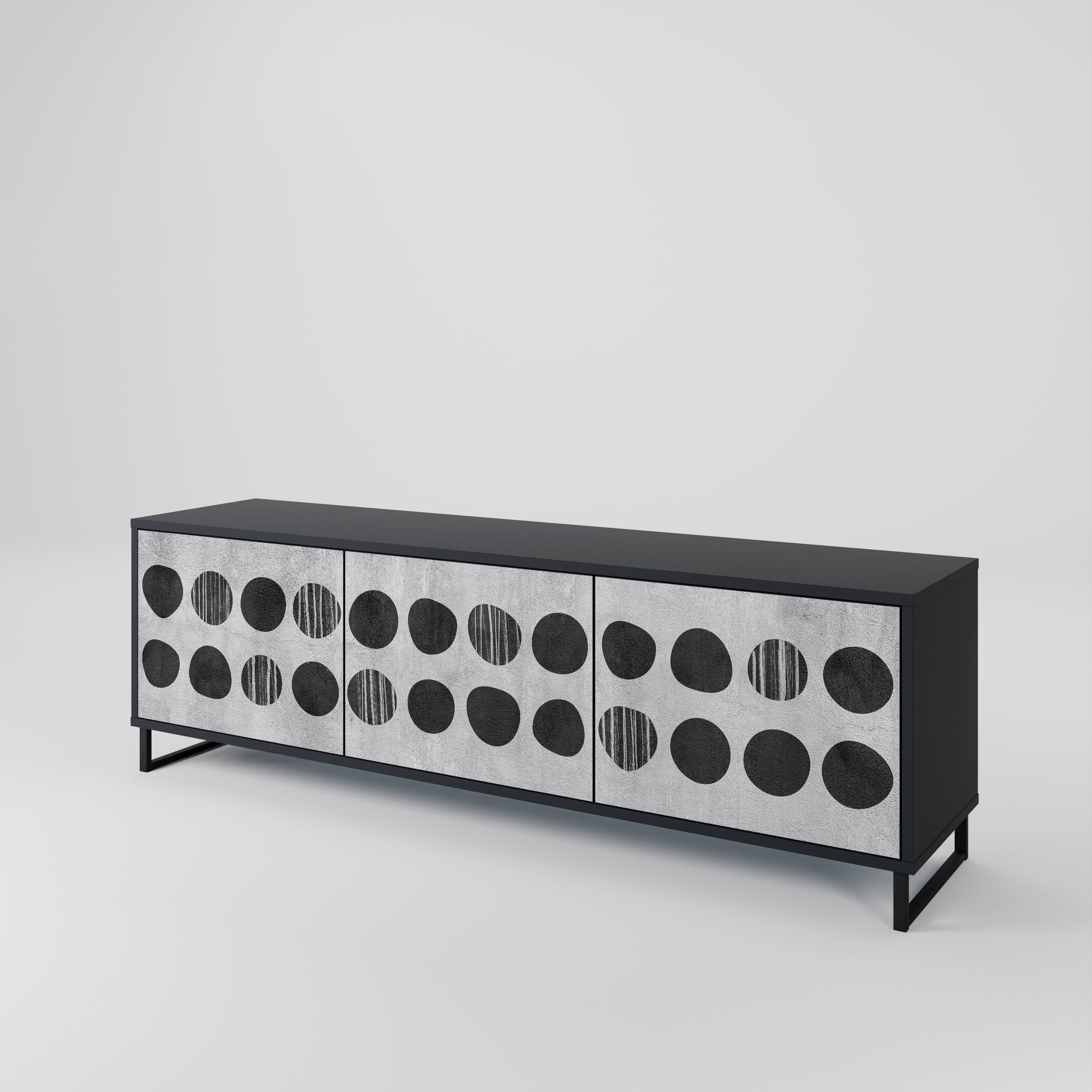 GHOSTLY GRADIENTS Szafka RTV 3-drzwiowa korpus Czarny