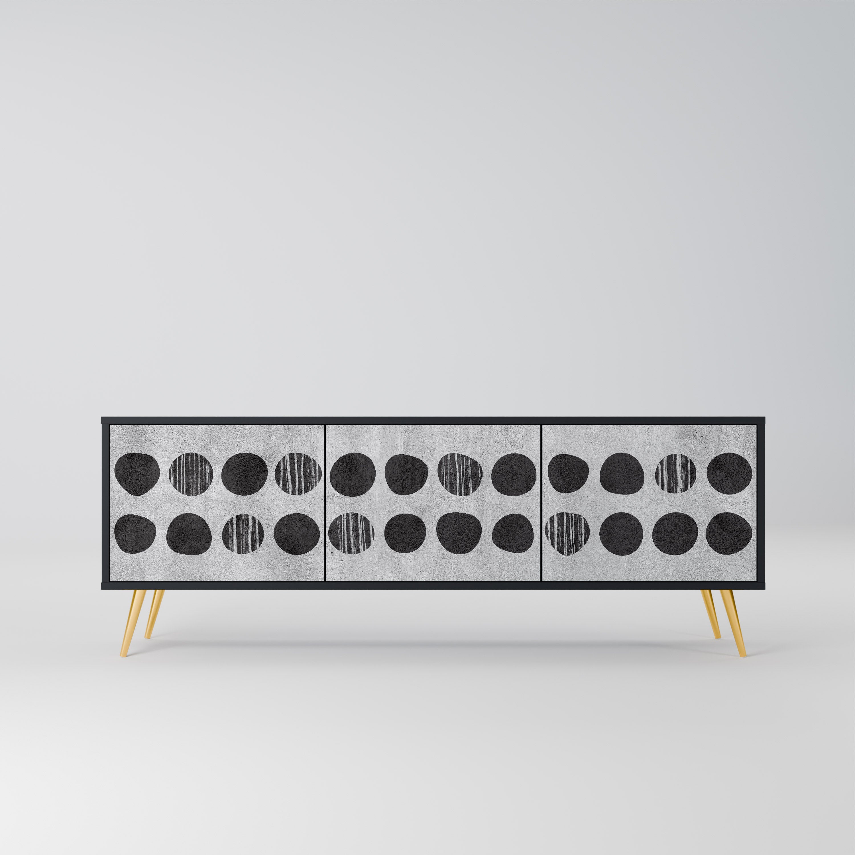 GHOSTLY GRADIENTS Szafka RTV 3-drzwiowa korpus Czarny