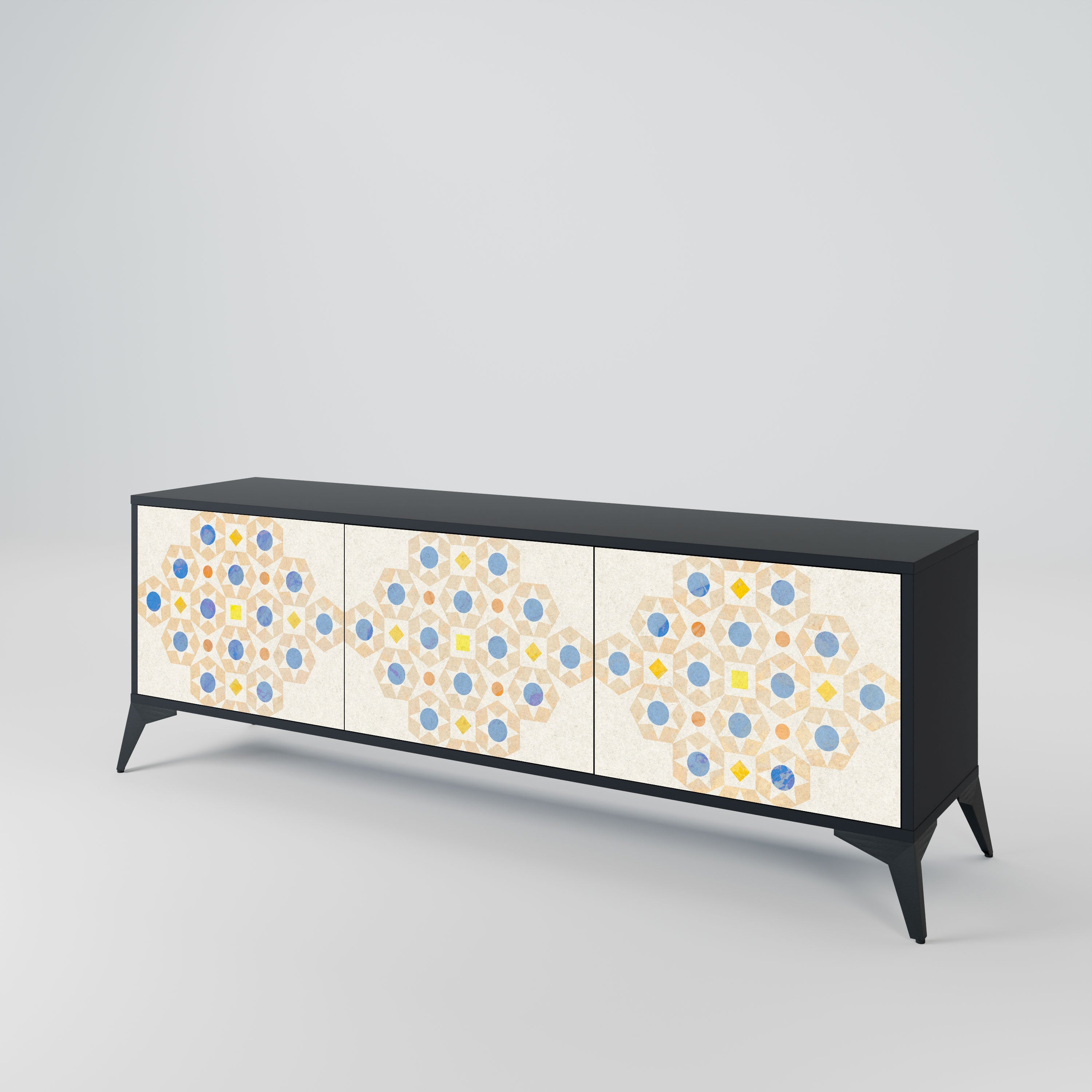PATTERNED PRISM Szafka RTV 3-drzwiowa korpus Czarny