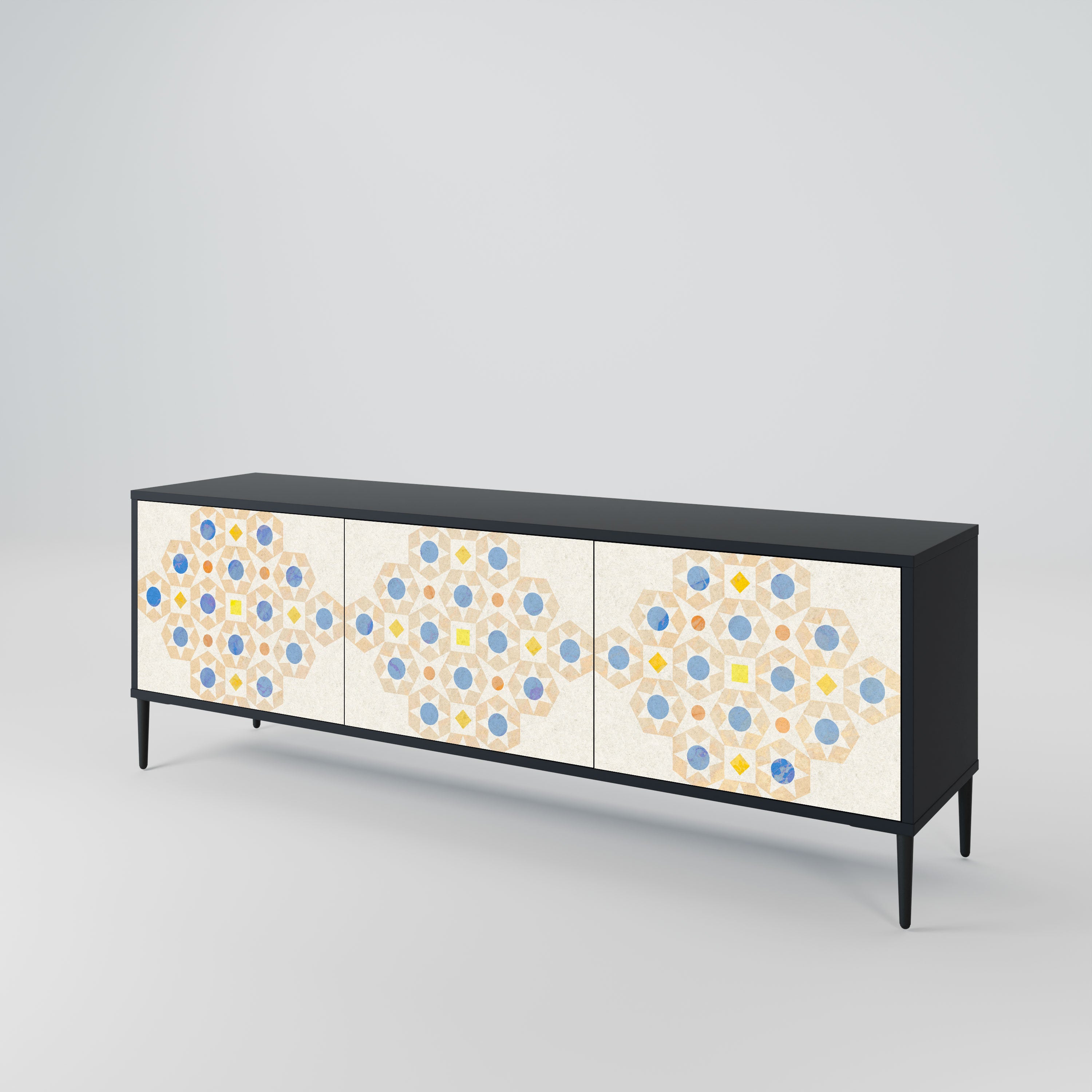 PATTERNED PRISM Szafka RTV 3-drzwiowa korpus Czarny