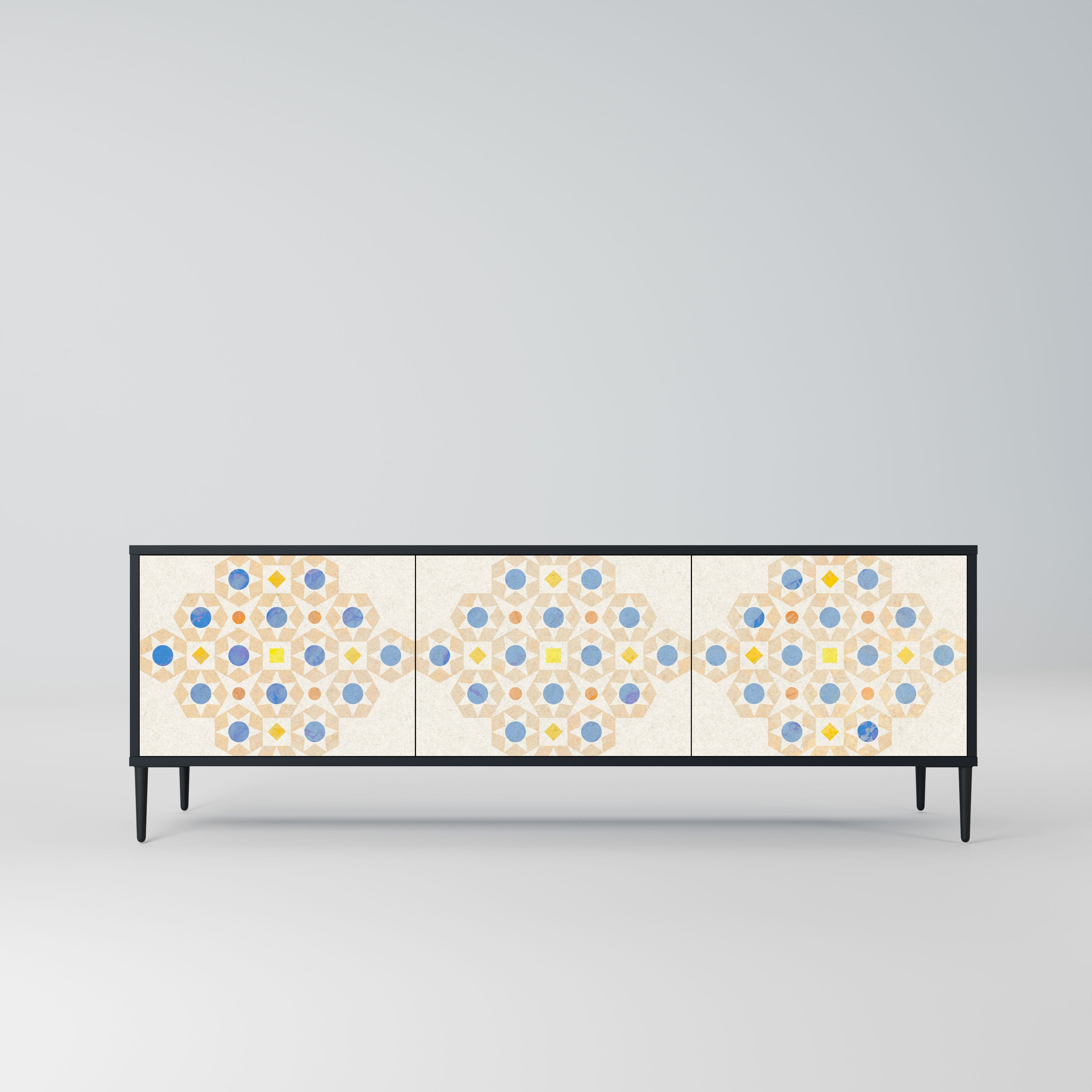 PATTERNED PRISM Szafka RTV 3-drzwiowa korpus Czarny