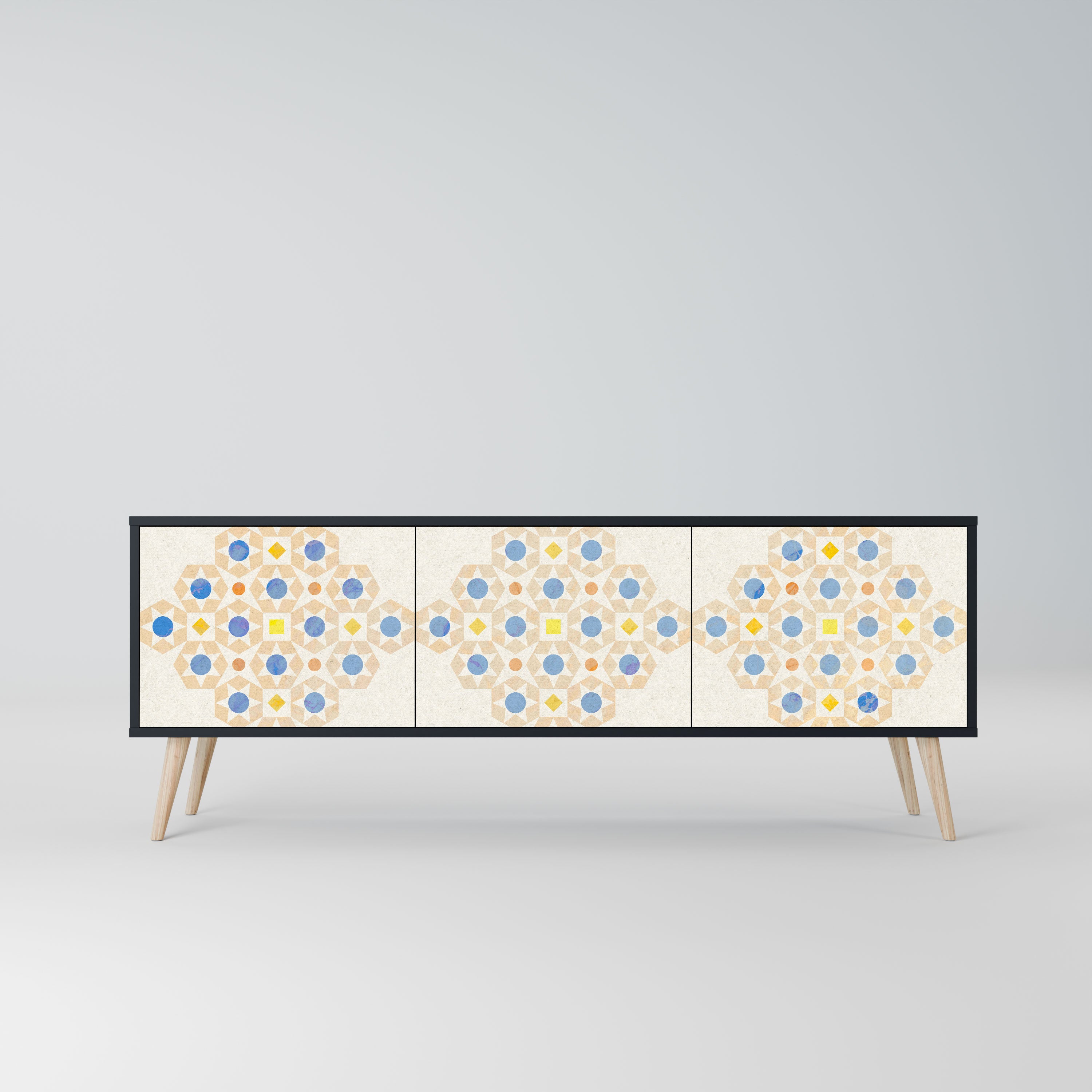PATTERNED PRISM Szafka RTV 3-drzwiowa korpus Czarny