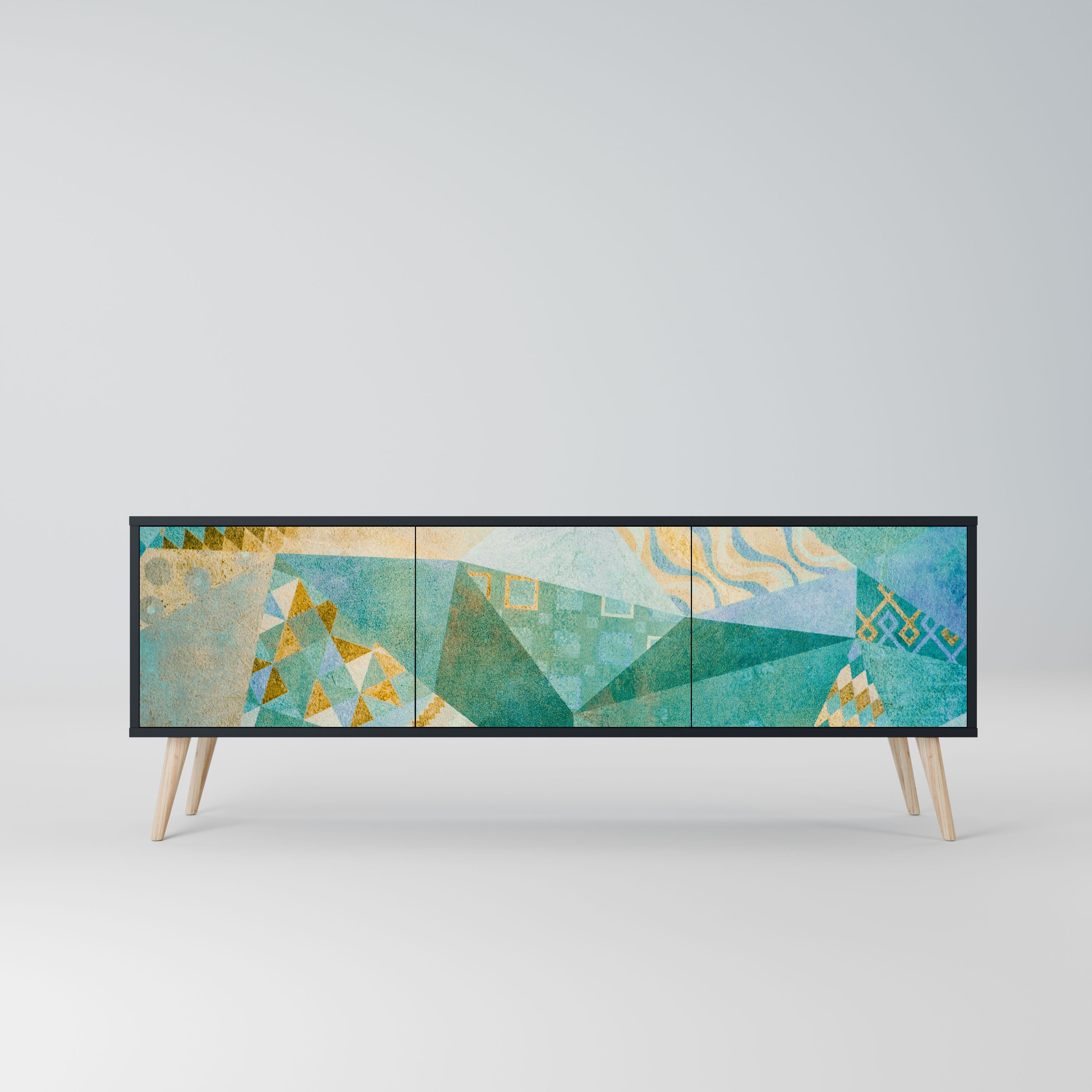 SPECTRUM SPLENDOR Szafka RTV 3-drzwiowa korpus Czarny