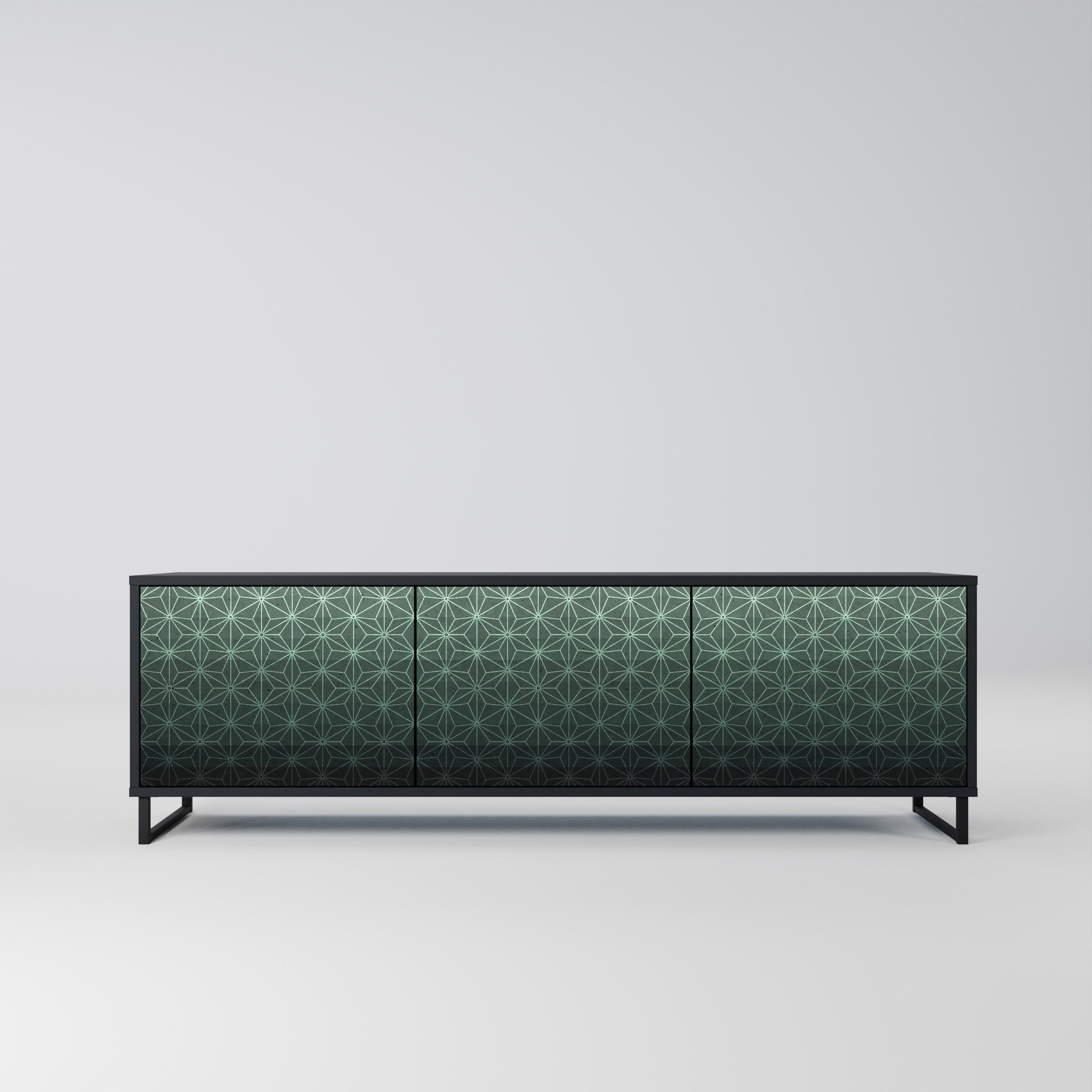 ORNAMENTAL GLIMMER Szafka RTV 3-drzwiowa korpus Czarny
