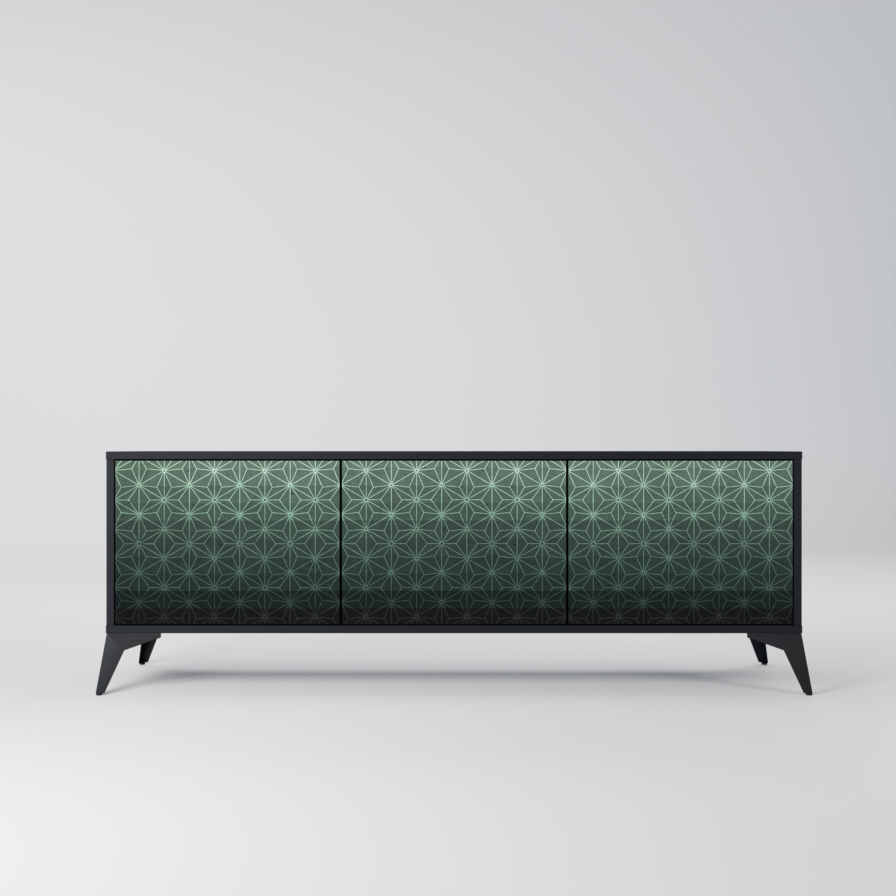 ORNAMENTAL GLIMMER Szafka RTV 3-drzwiowa korpus Czarny