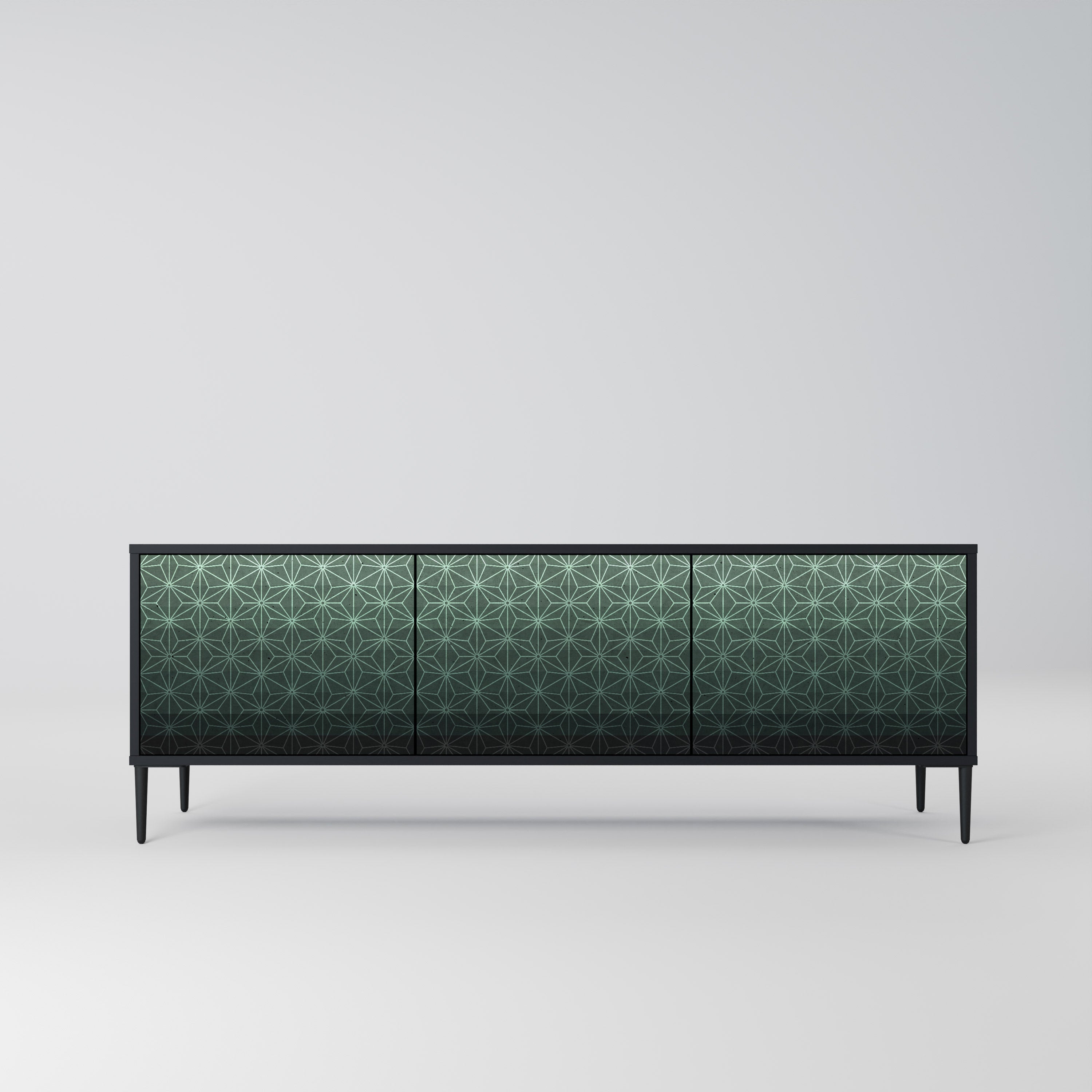 ORNAMENTAL GLIMMER Szafka RTV 3-drzwiowa korpus Czarny
