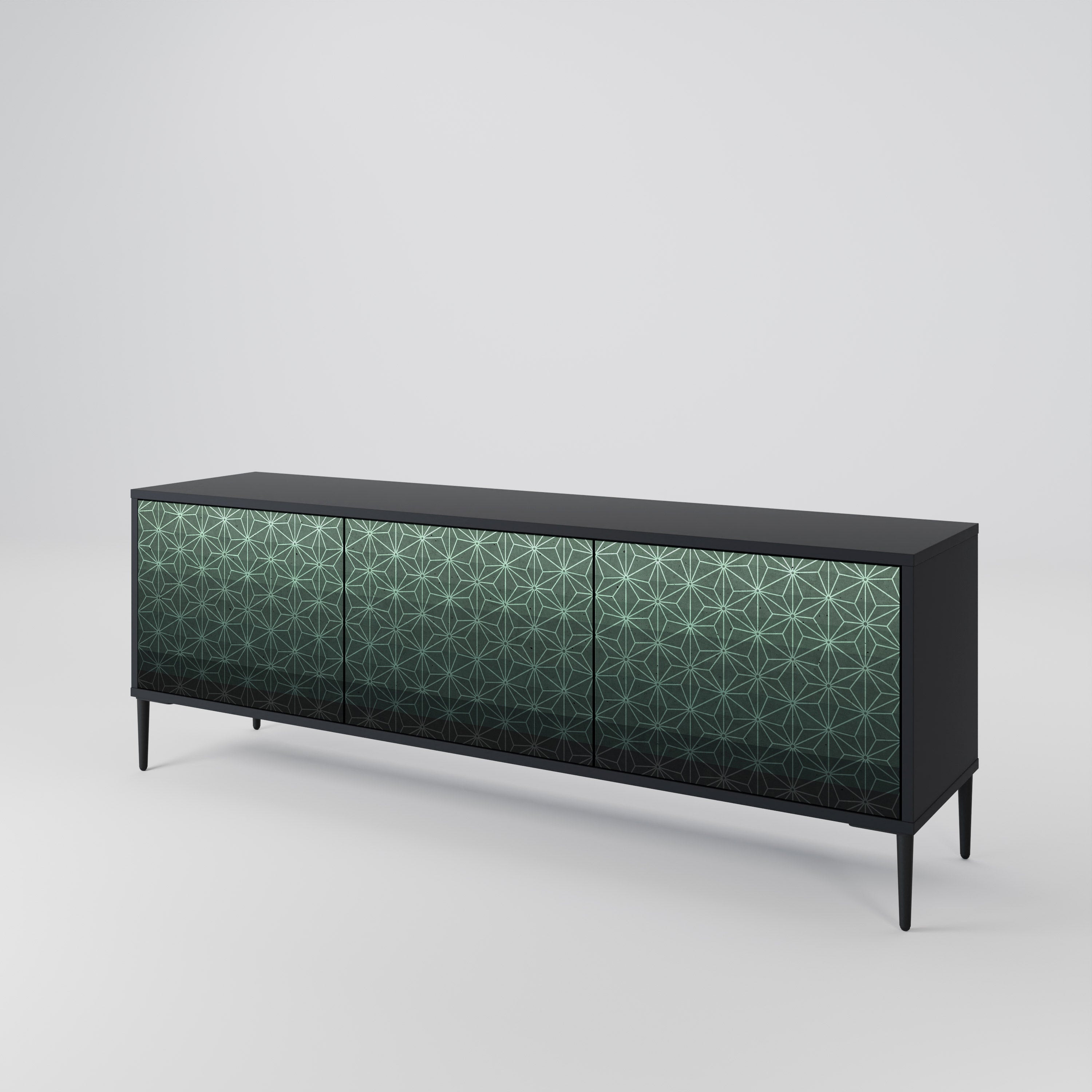 ORNAMENTAL GLIMMER Szafka RTV 3-drzwiowa korpus Czarny