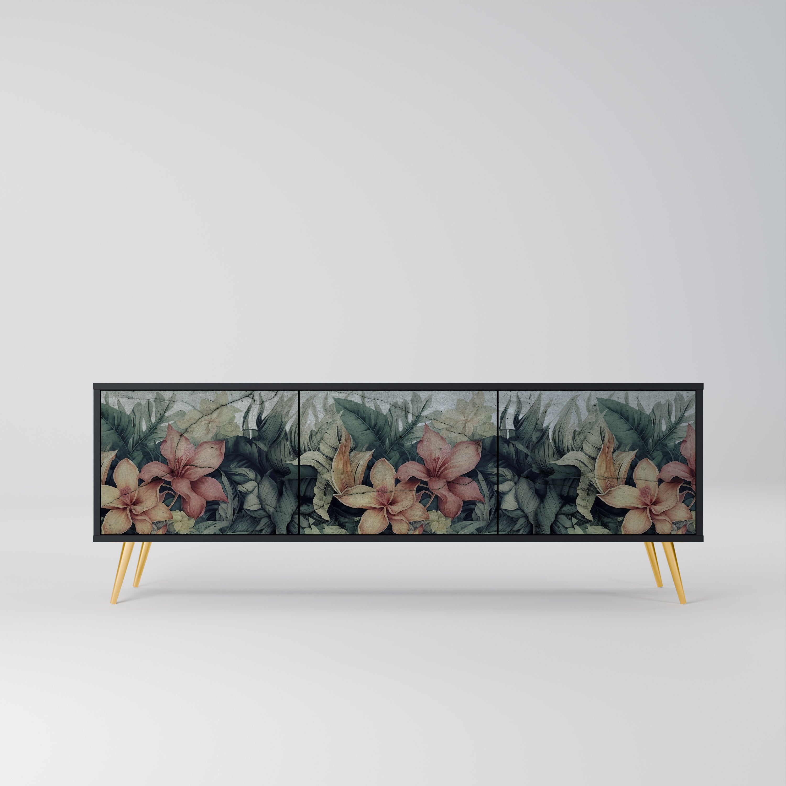HEAVENLY BLOOM Szafka RTV 3-drzwiowa korpus Czarny