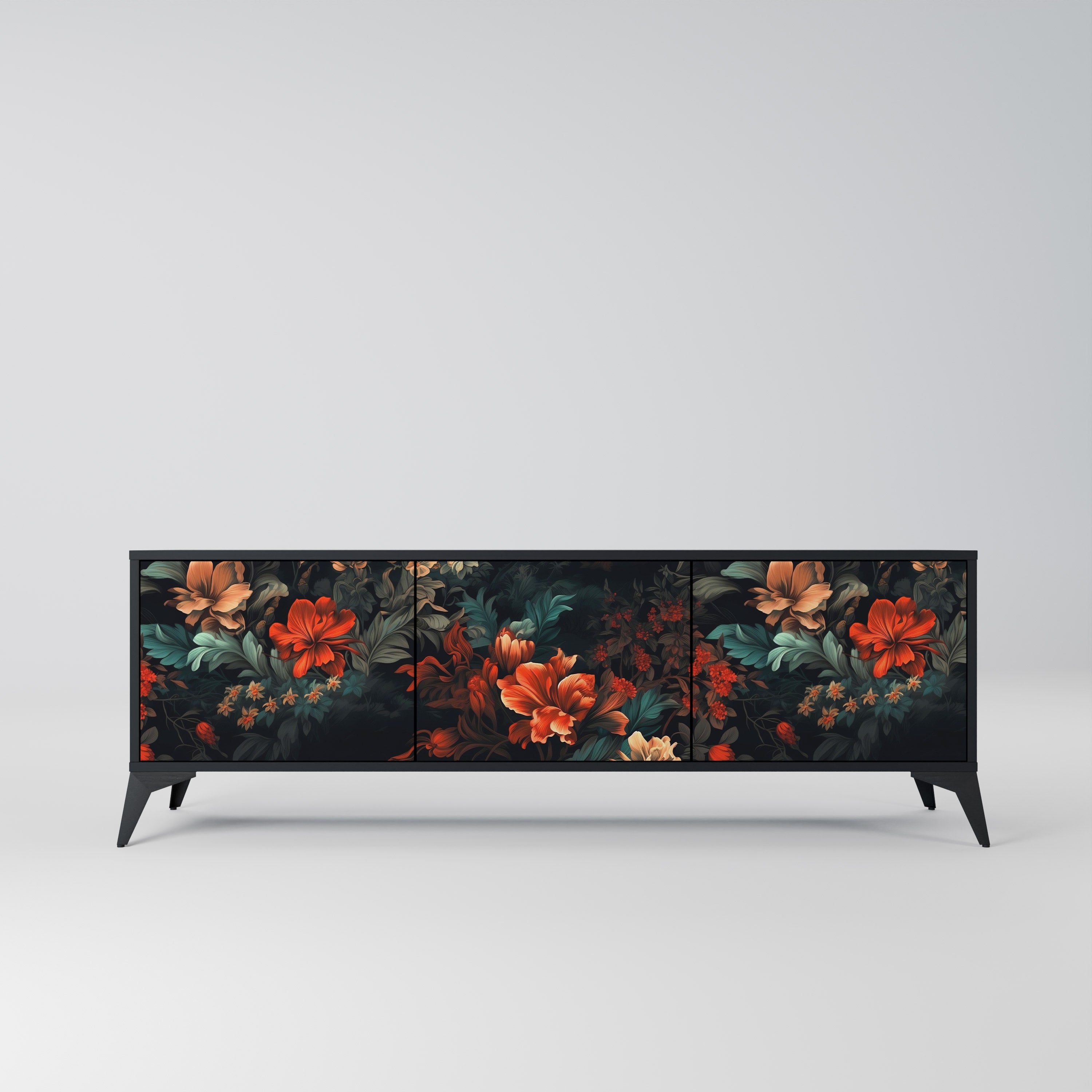 IMAGINARY BLOSSOM Szafka RTV 3-drzwiowa korpus Czarny