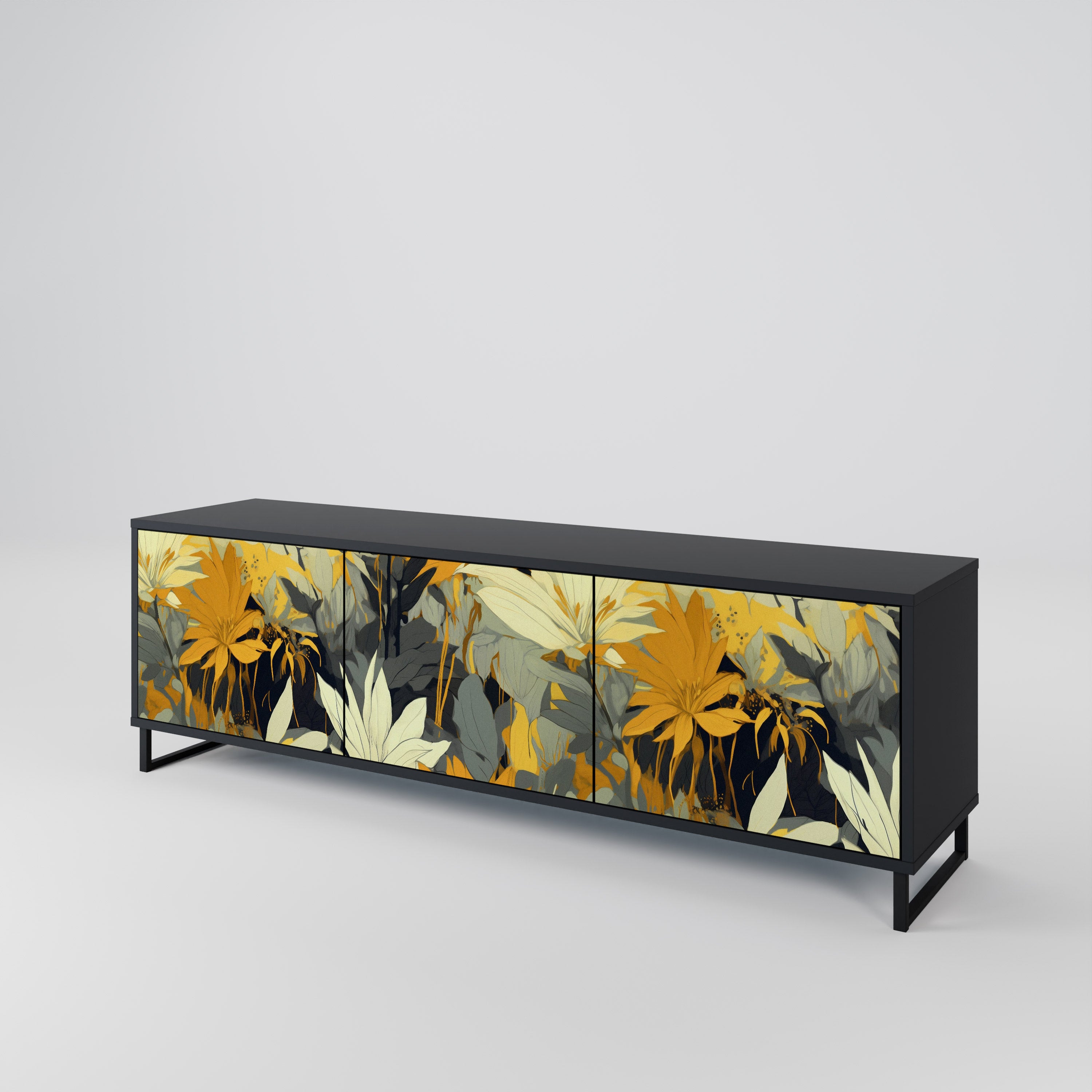 SUNKISSED LILY Szafka RTV 3-drzwiowa korpus Czarny