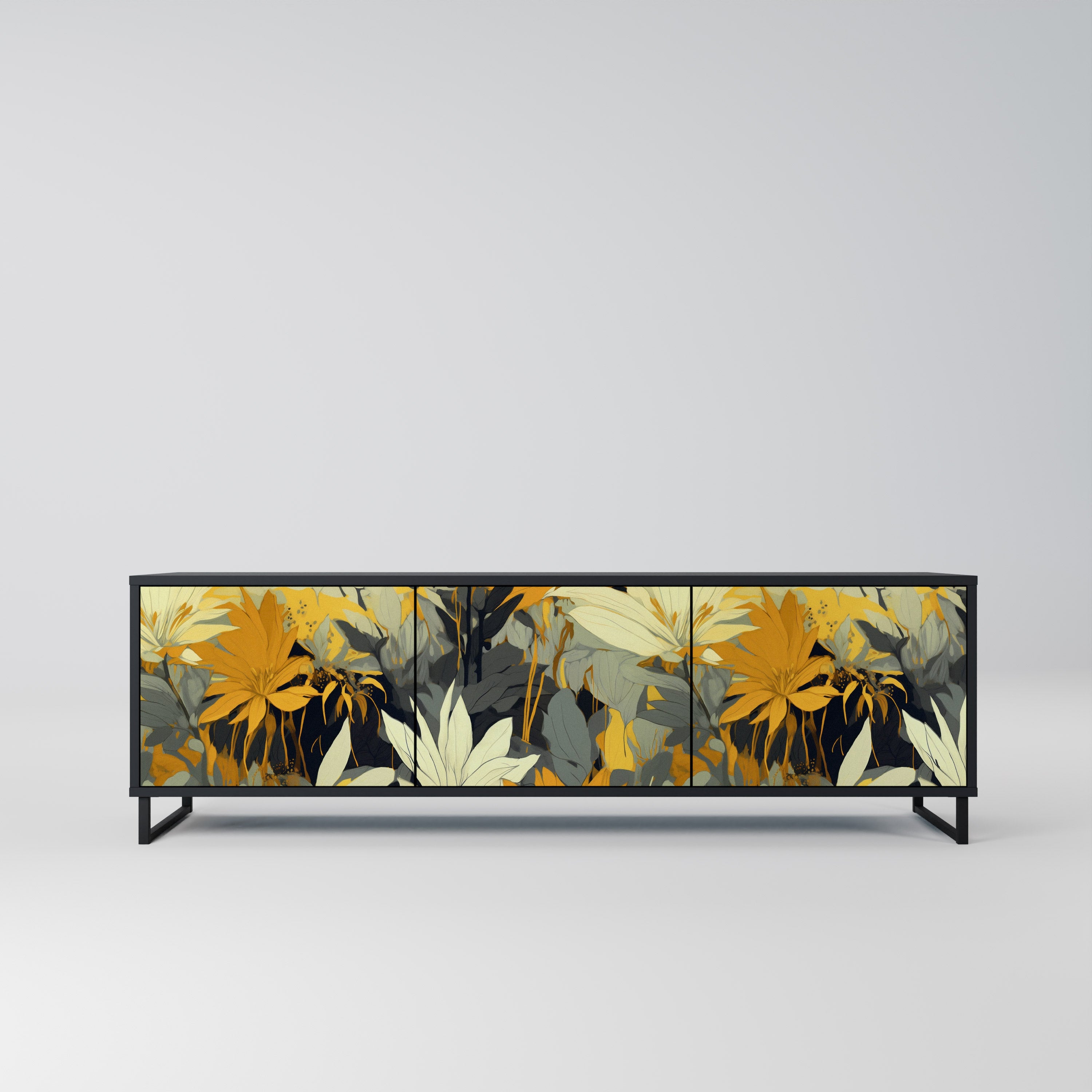 SUNKISSED LILY Szafka RTV 3-drzwiowa korpus Czarny