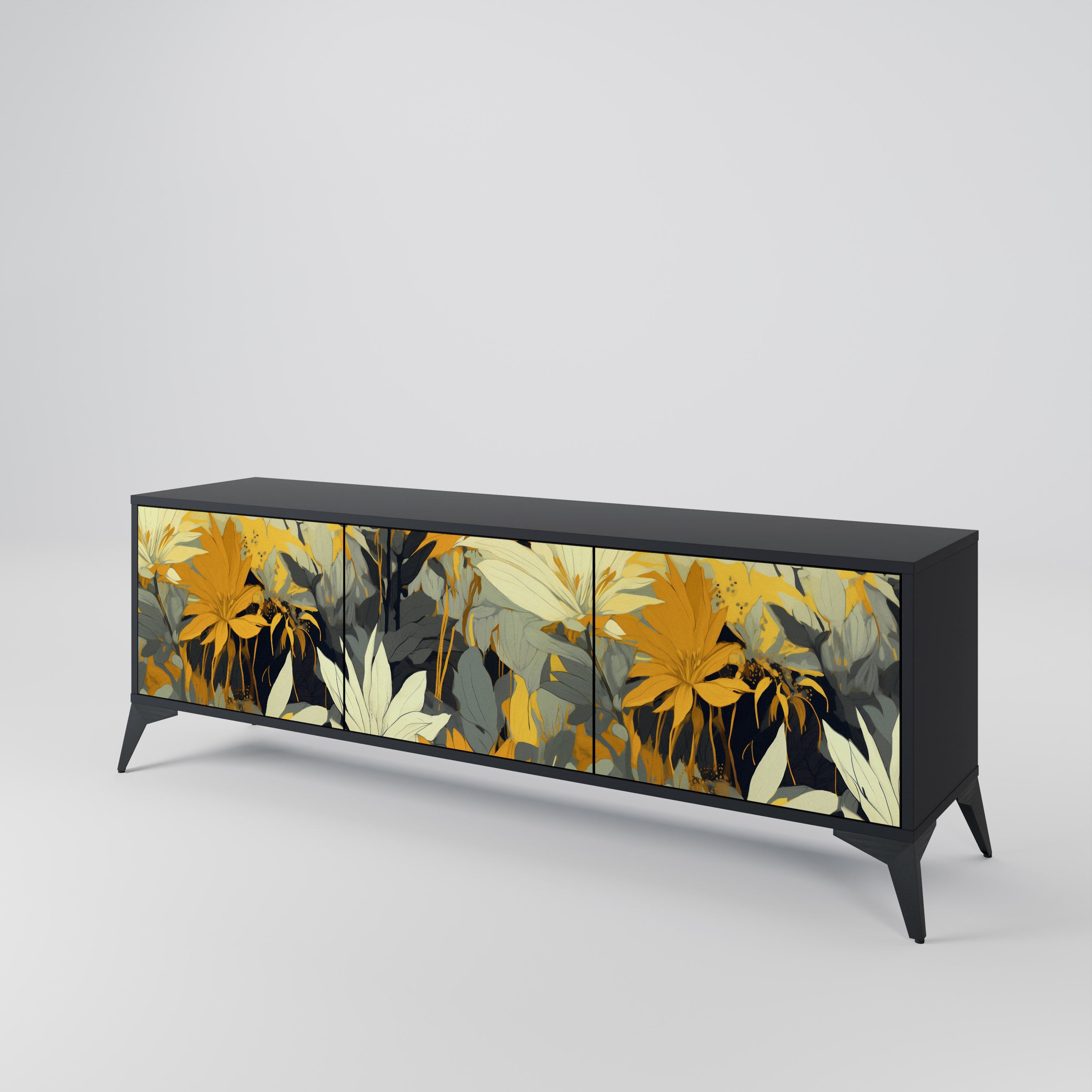 SUNKISSED LILY Szafka RTV 3-drzwiowa korpus Czarny