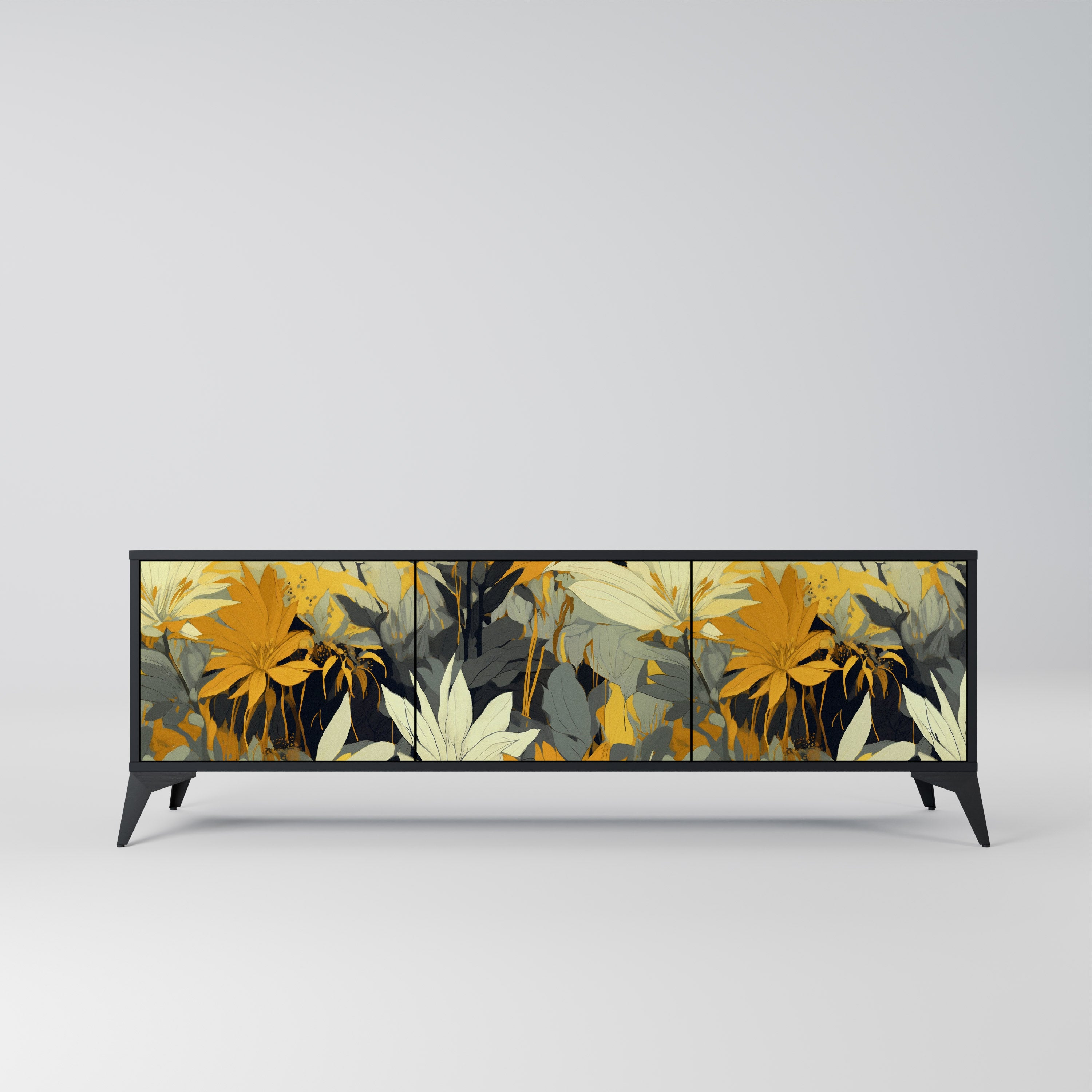 SUNKISSED LILY Szafka RTV 3-drzwiowa korpus Czarny