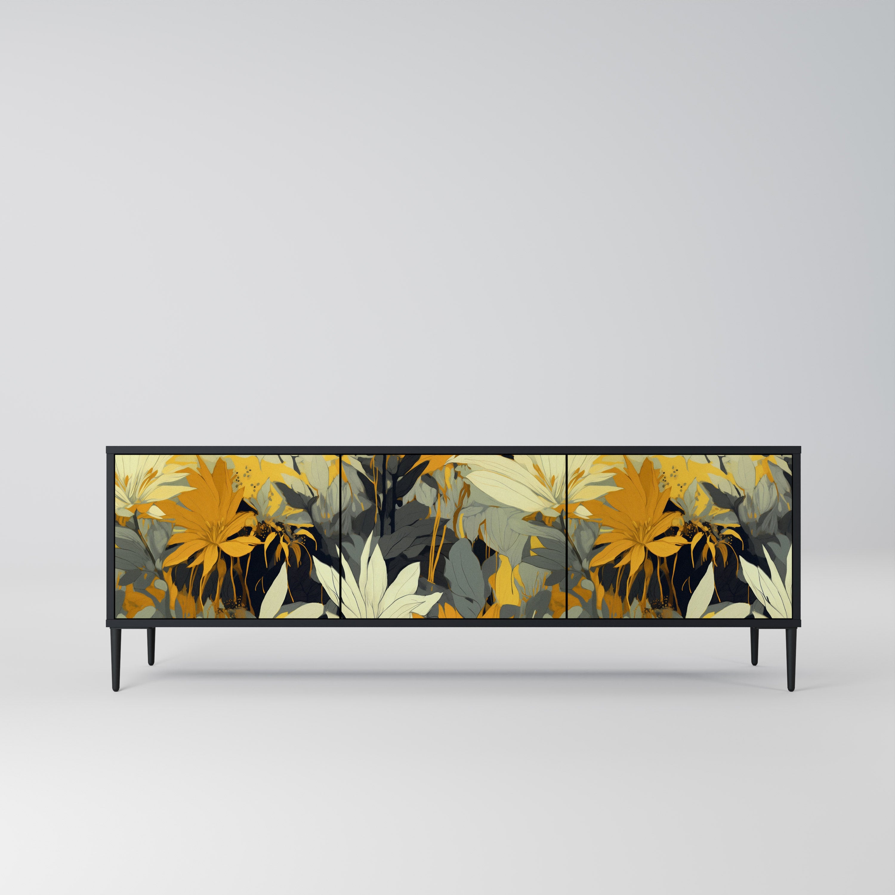 SUNKISSED LILY Szafka RTV 3-drzwiowa korpus Czarny