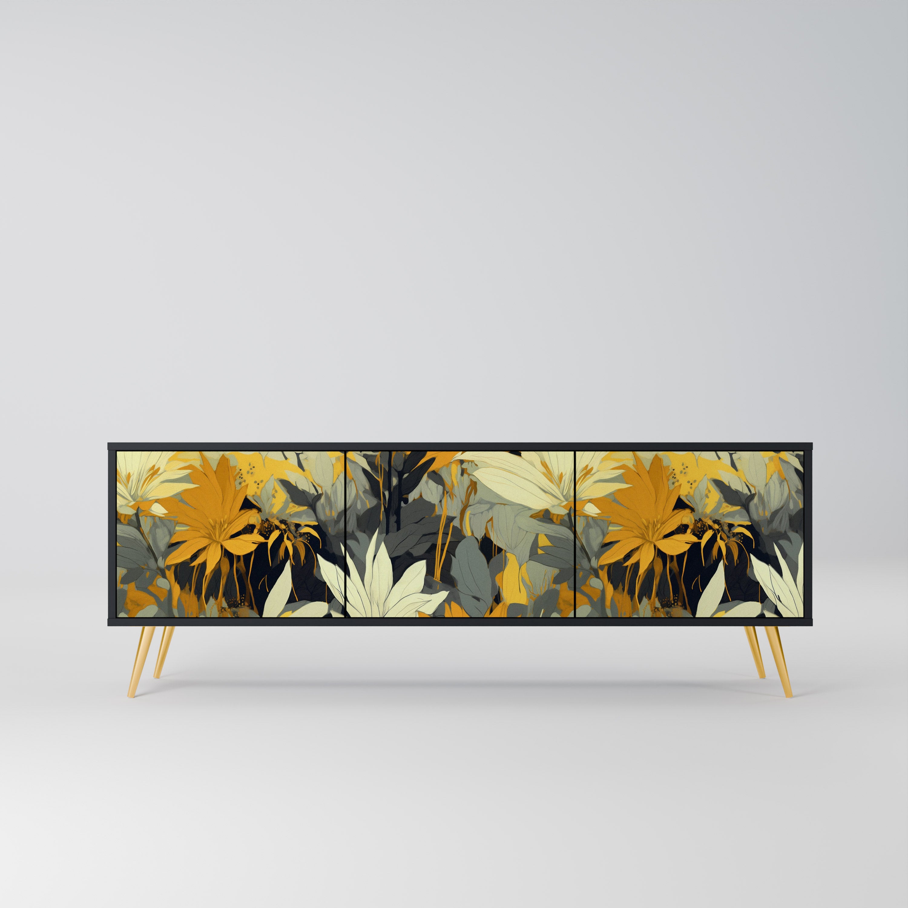 SUNKISSED LILY Szafka RTV 3-drzwiowa korpus Czarny