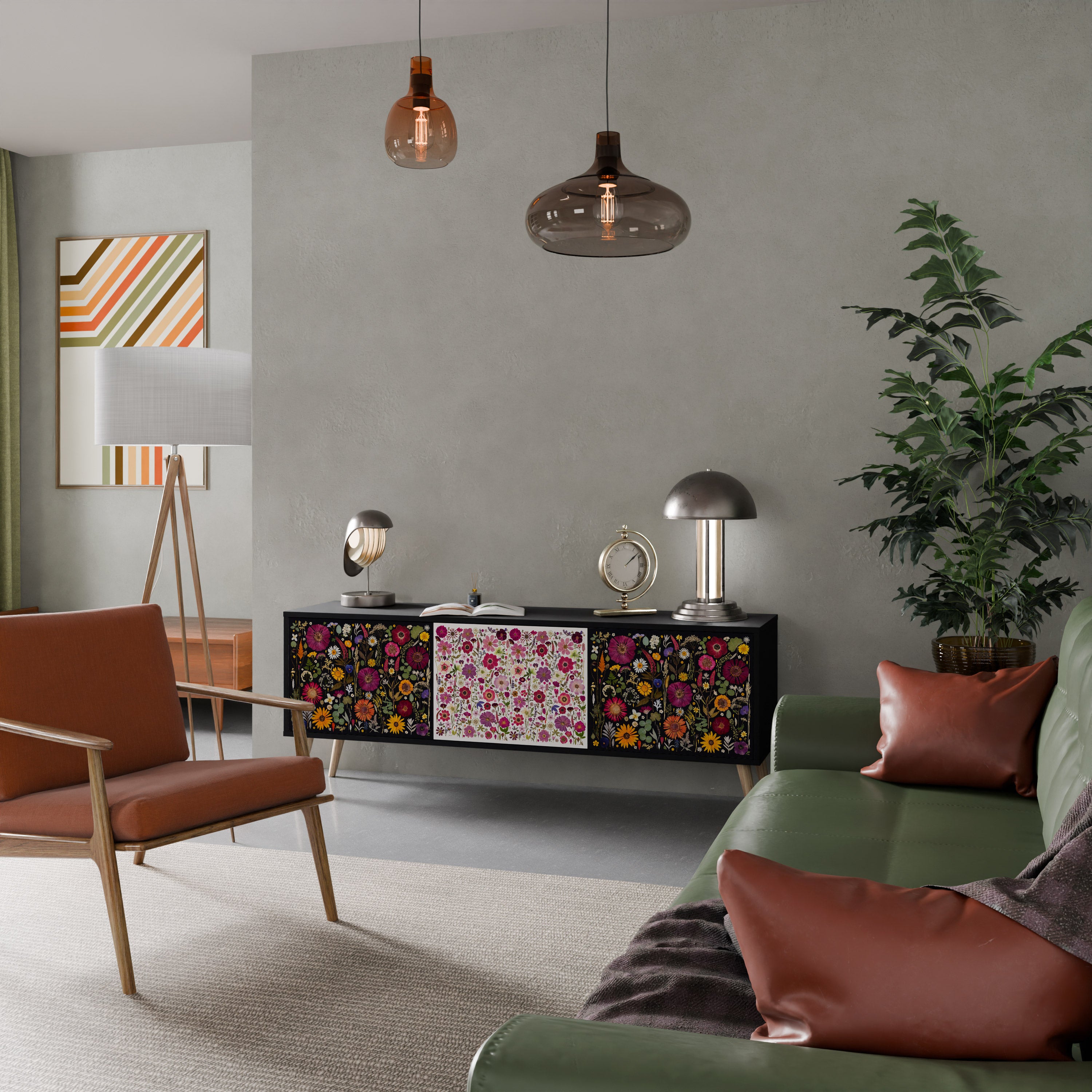 DAYNITE GARDEN Szafka RTV 3-drzwiowa korpus Czarny