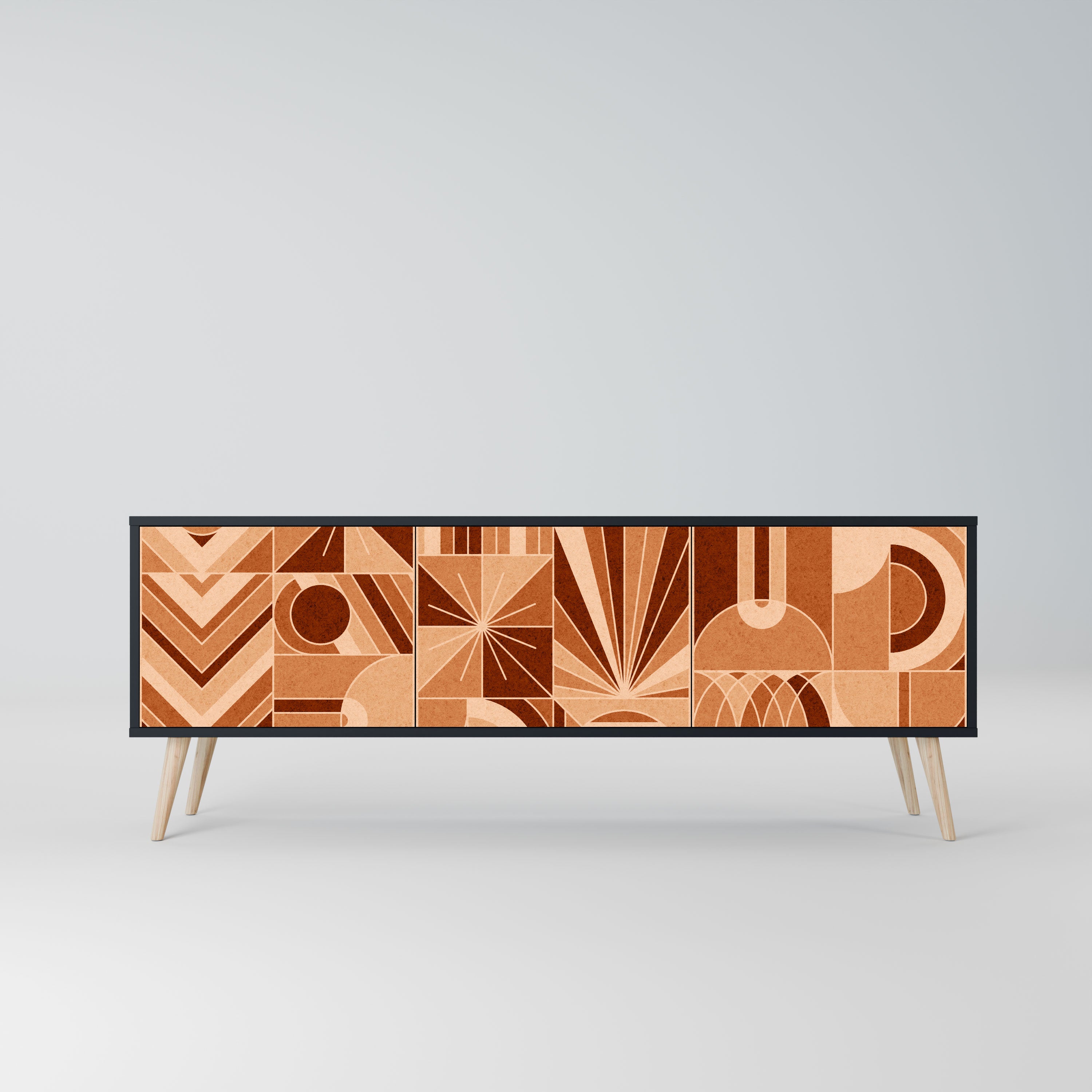 PRISM MOSAIC Szafka RTV 3-drzwiowa korpus Czarny