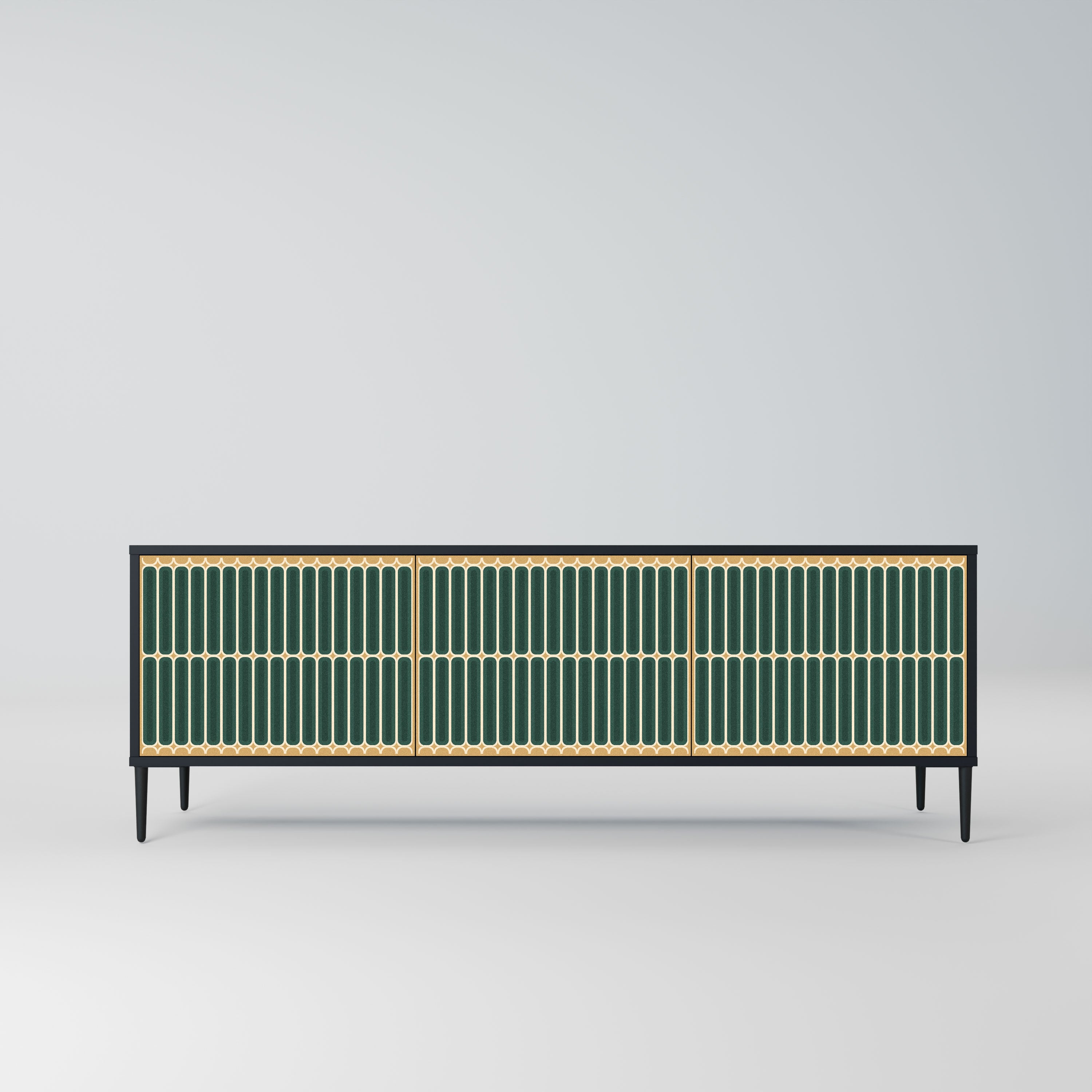 ILUSION GATE Szafka RTV 3-drzwiowa korpus Czarny