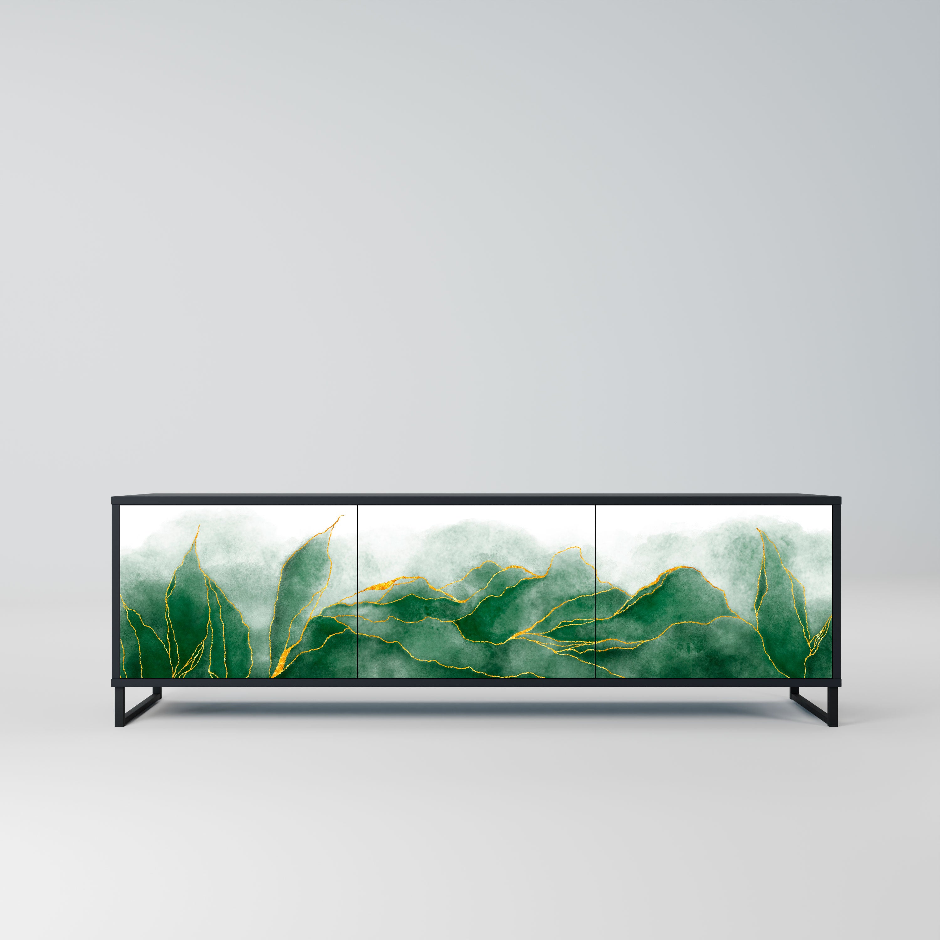 EXPENSIVE NATURE Szafka RTV 3-drzwiowa korpus Czarny