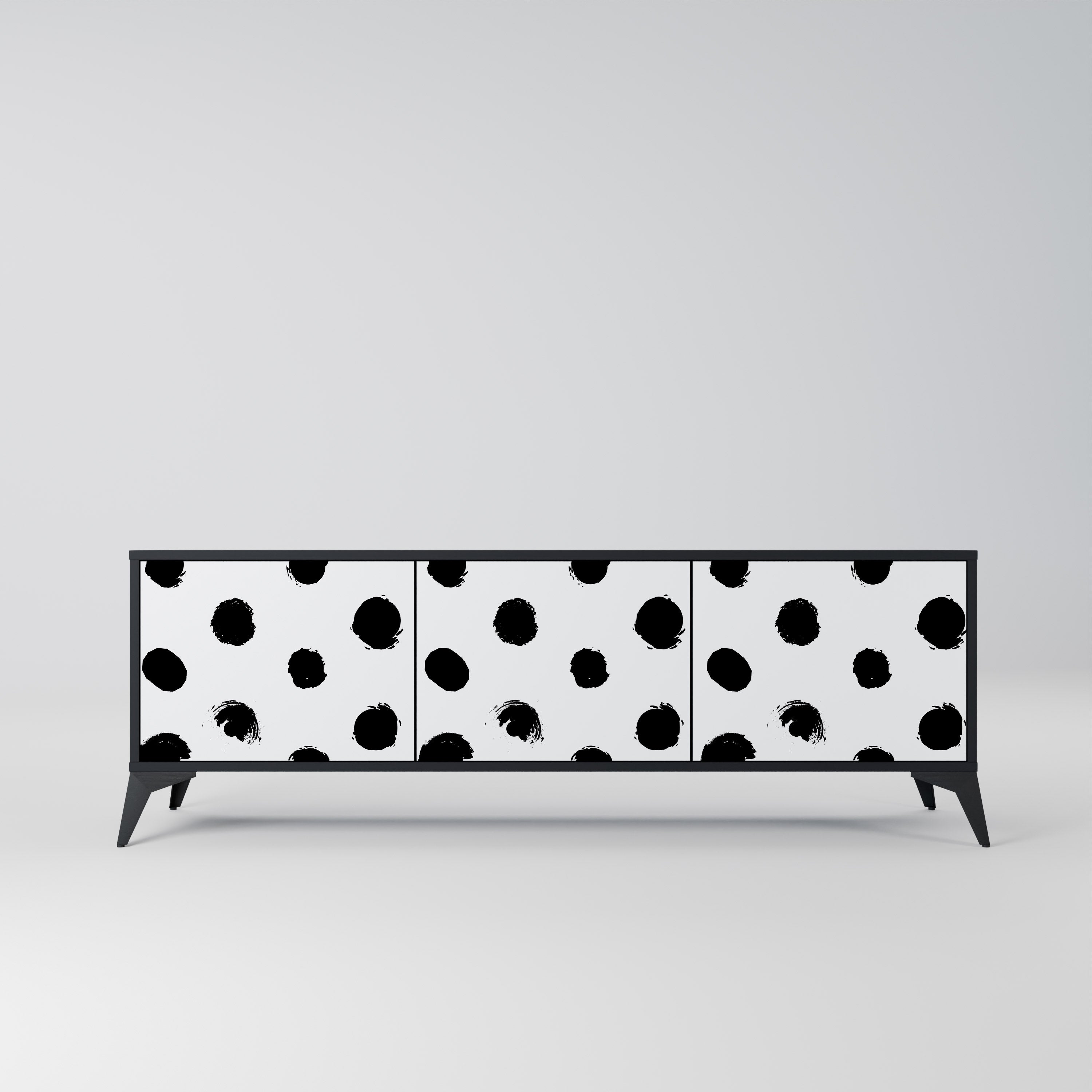 SLIPPING MINUTES Szafka RTV 3-drzwiowa korpus Czarny