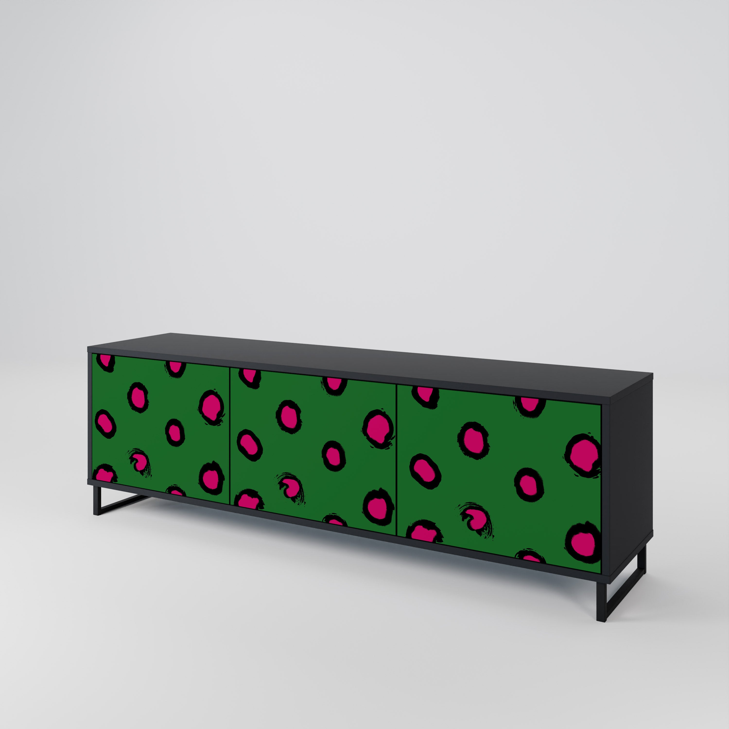 FUNKY SPOTS Szafka RTV 3-drzwiowa korpus Czarny