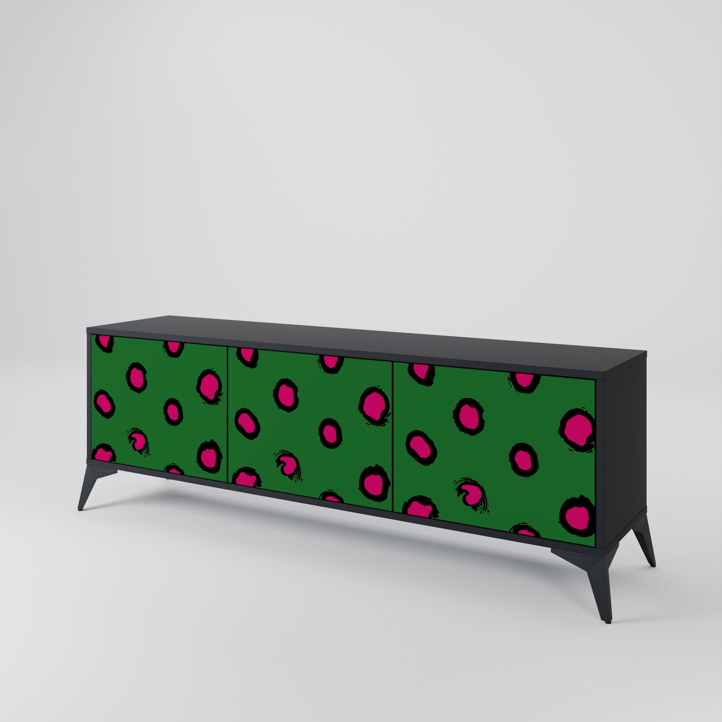 FUNKY SPOTS Szafka RTV 3-drzwiowa korpus Czarny