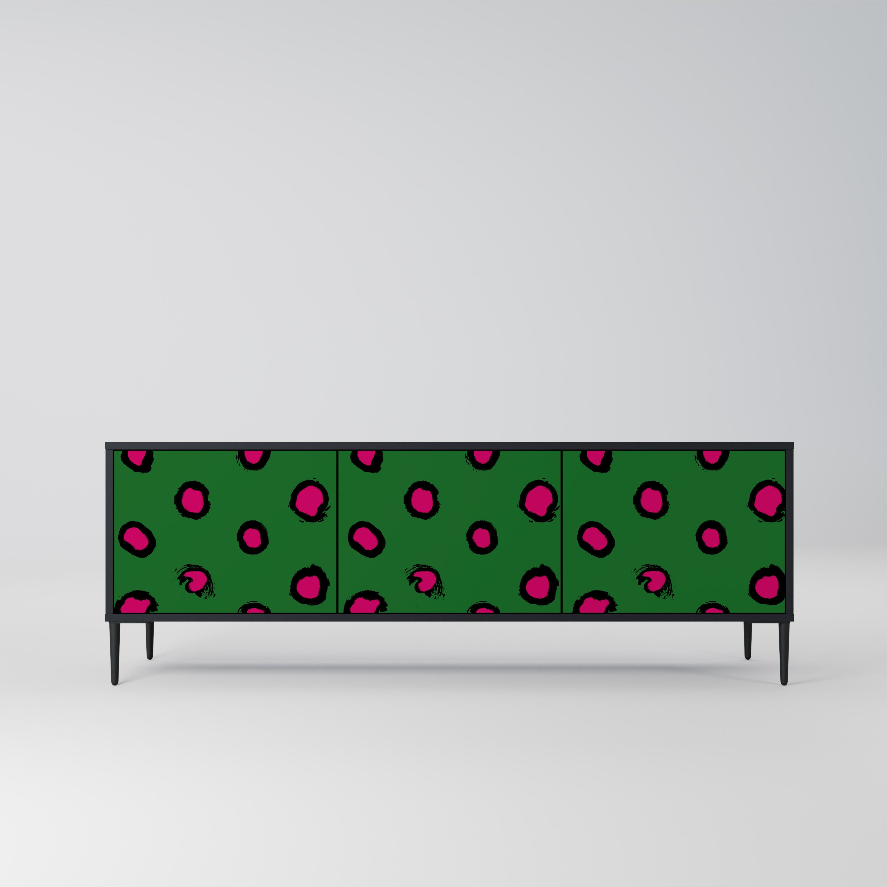 FUNKY SPOTS Szafka RTV 3-drzwiowa korpus Czarny