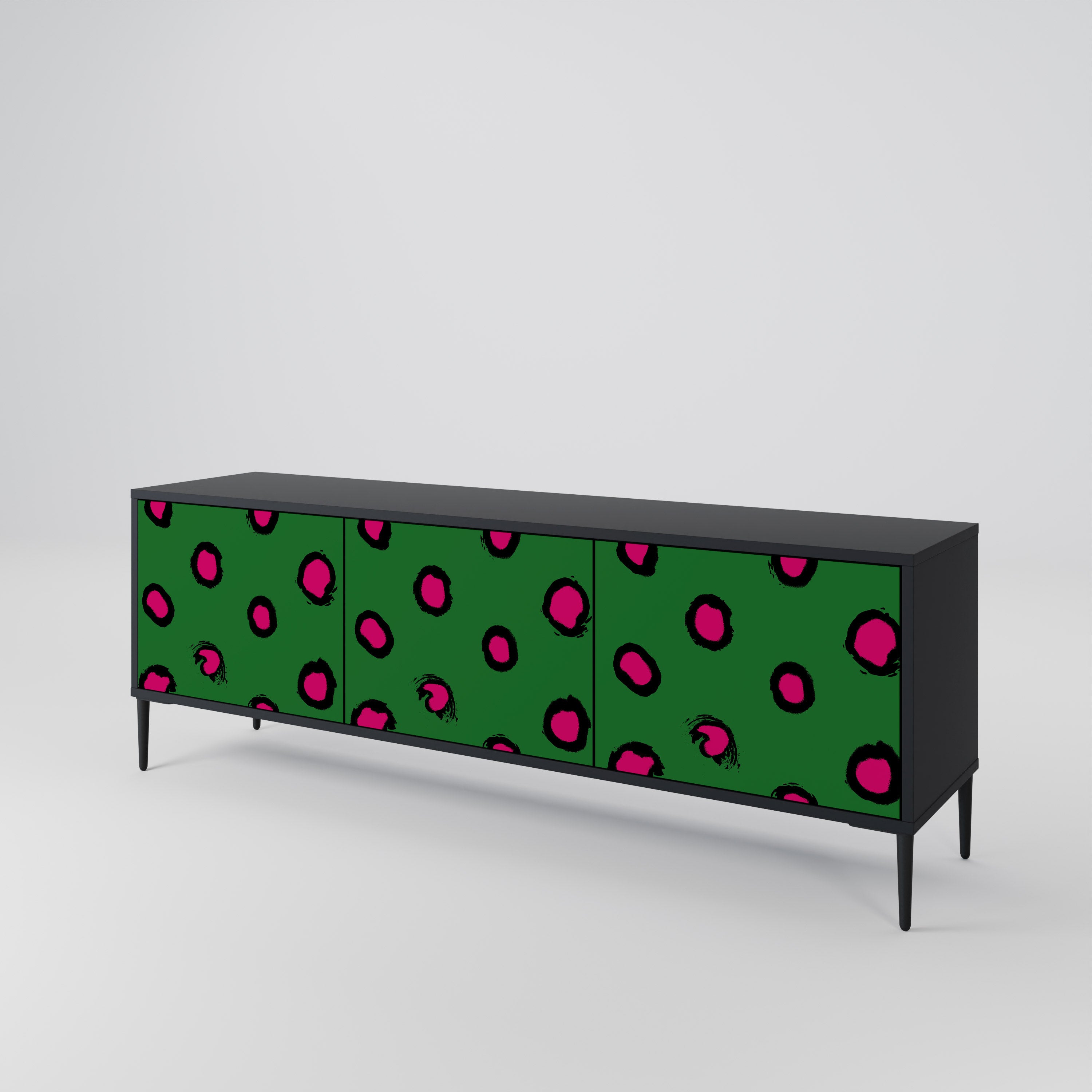 FUNKY SPOTS Szafka RTV 3-drzwiowa korpus Czarny