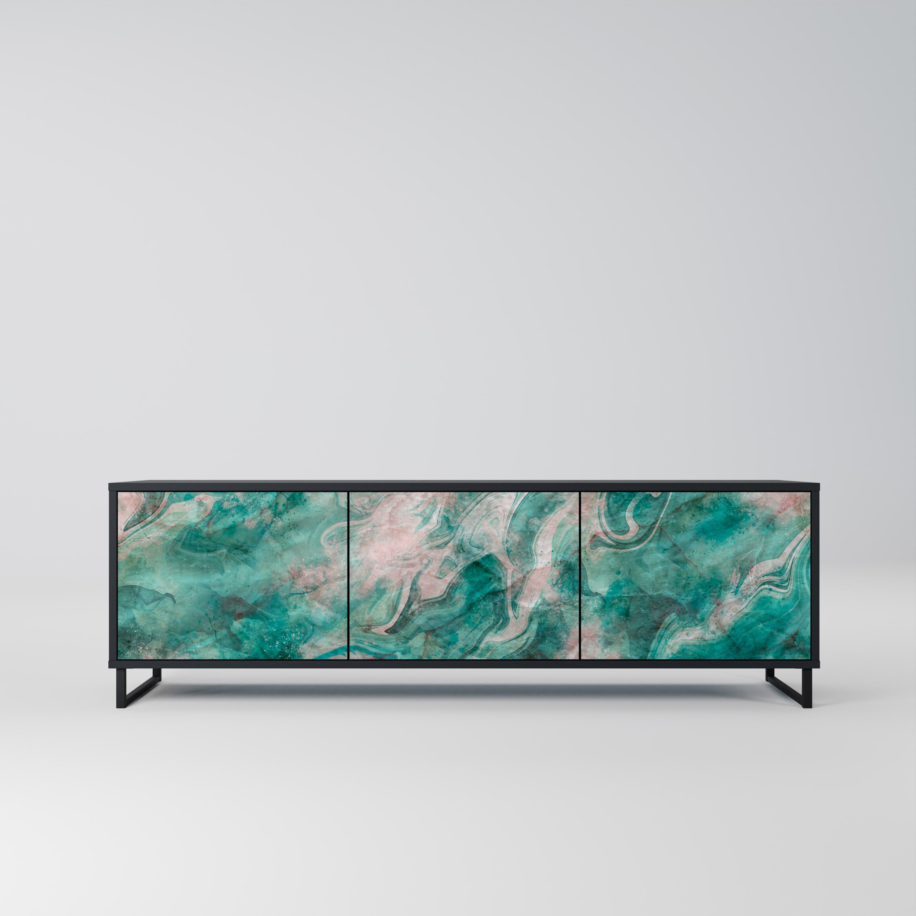 ABSTRACT ALCHEMY Szafka RTV 3-drzwiowa korpus Czarny